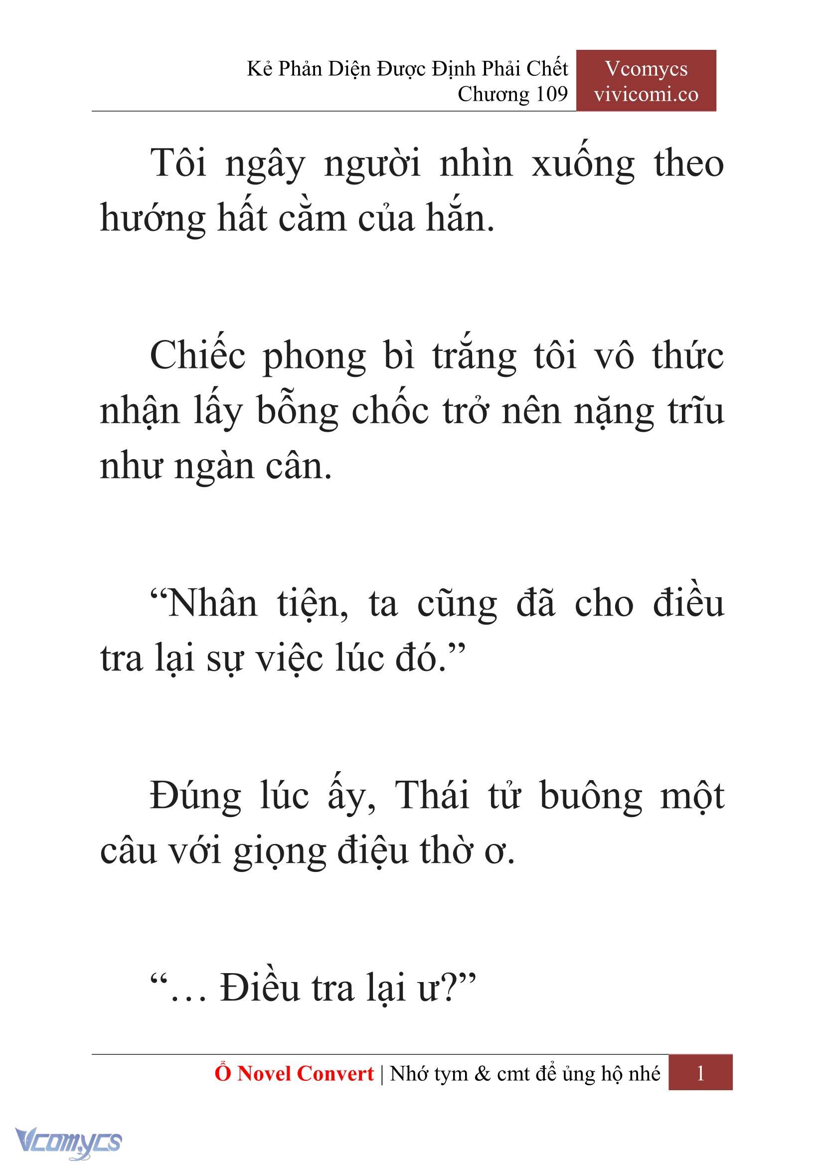 [Novel] Kẻ Phản Diện Được Định Phải Chết Chap 109 - Trang 2