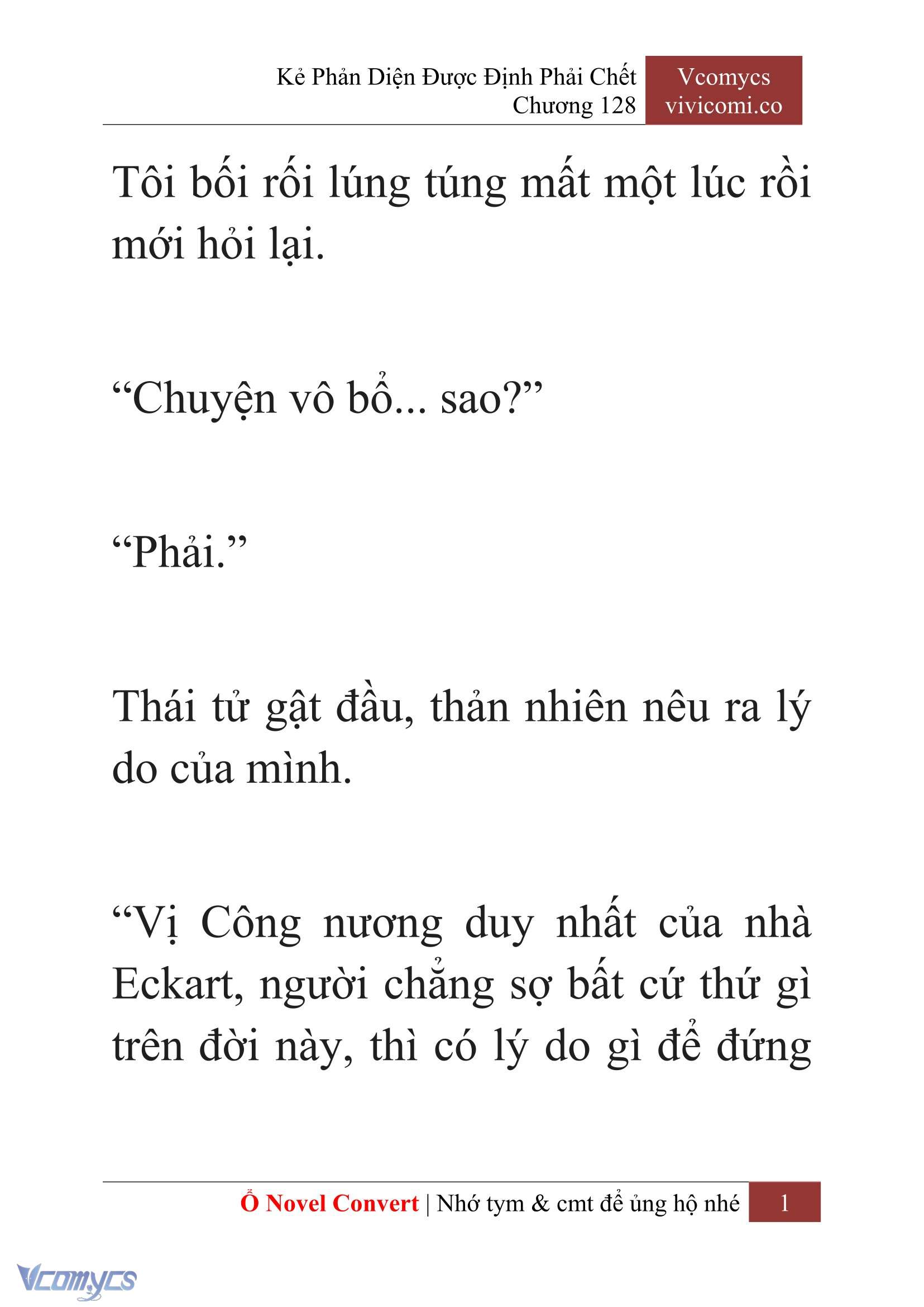 [Novel] Kẻ Phản Diện Được Định Phải Chết Chap 128 - Trang 2