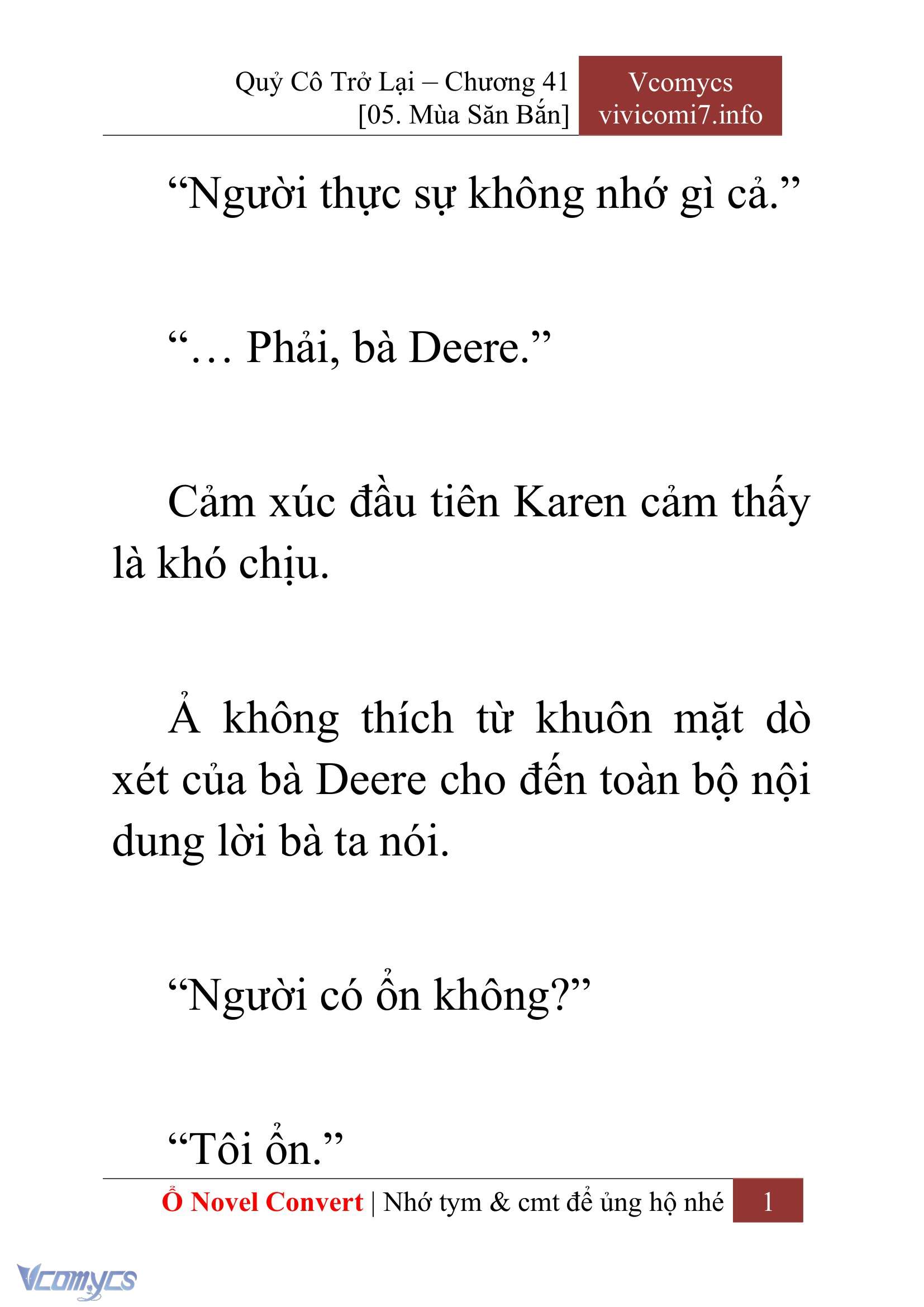 [Novel] Quý Cô Trở Lại Chap 41 - Trang 2