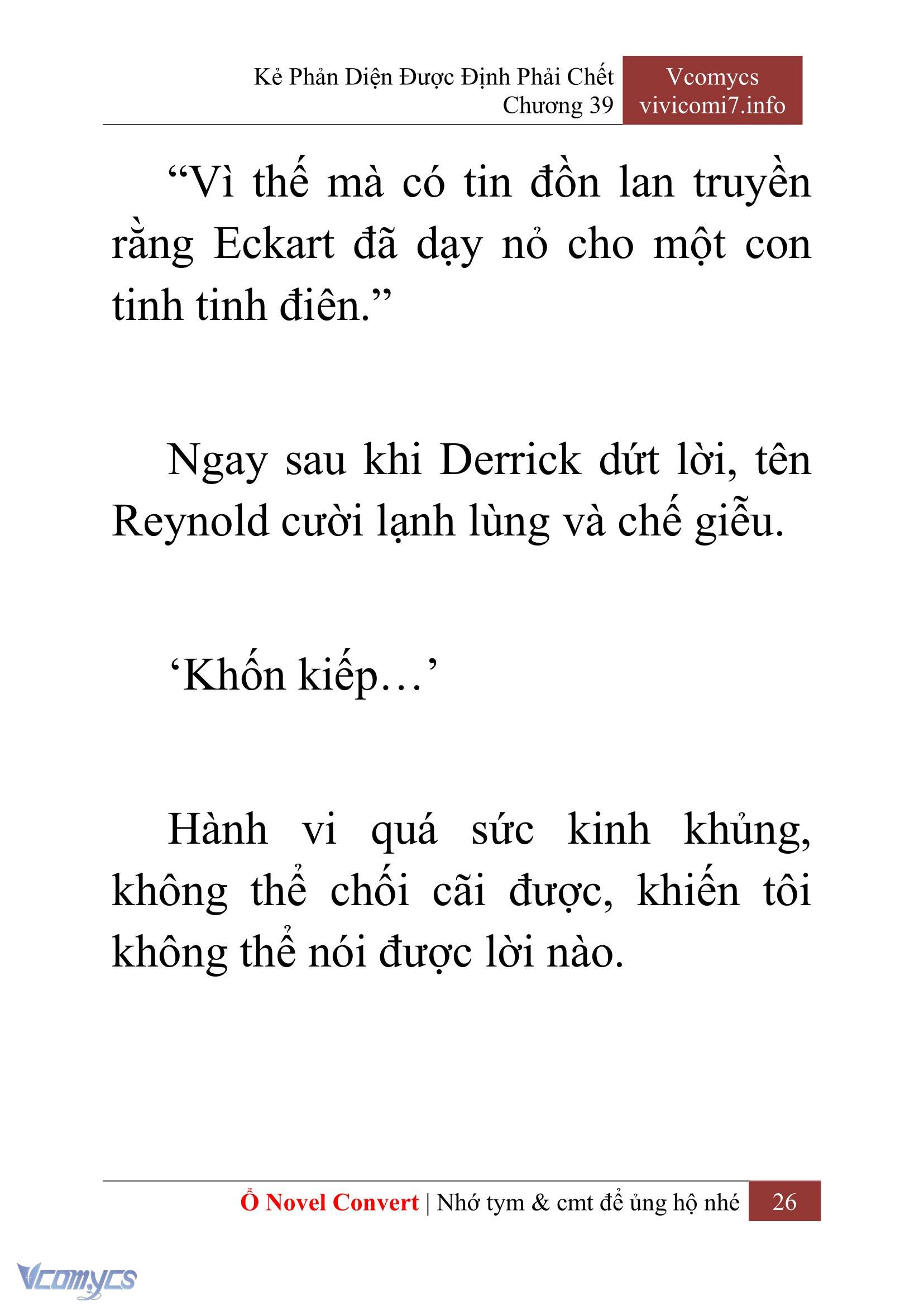 [Novel] Kẻ Phản Diện Được Định Phải Chết Chap 39 - Next Chap 40