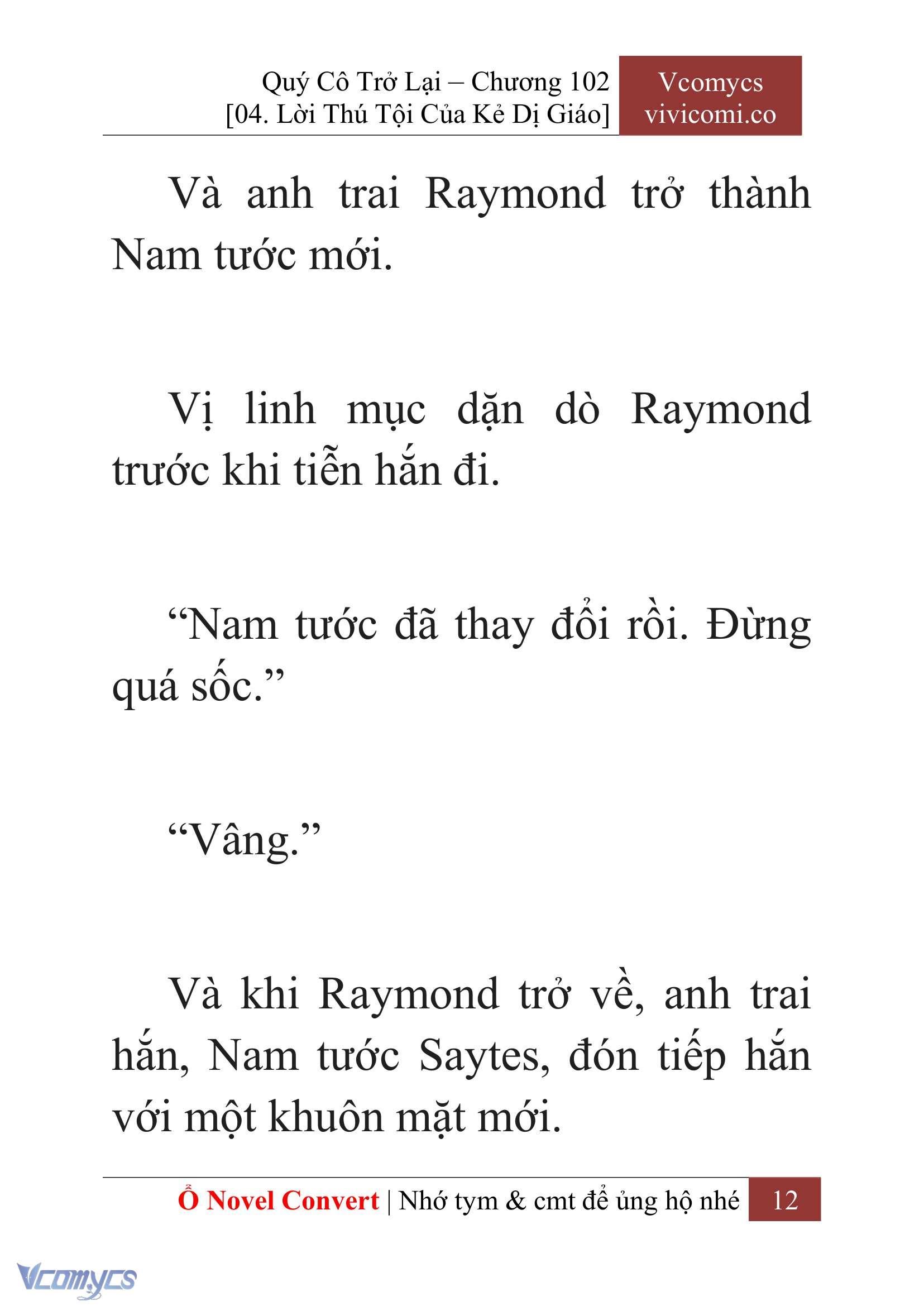 [Novel] Quý Cô Trở Lại Chap 102 - Trang 2