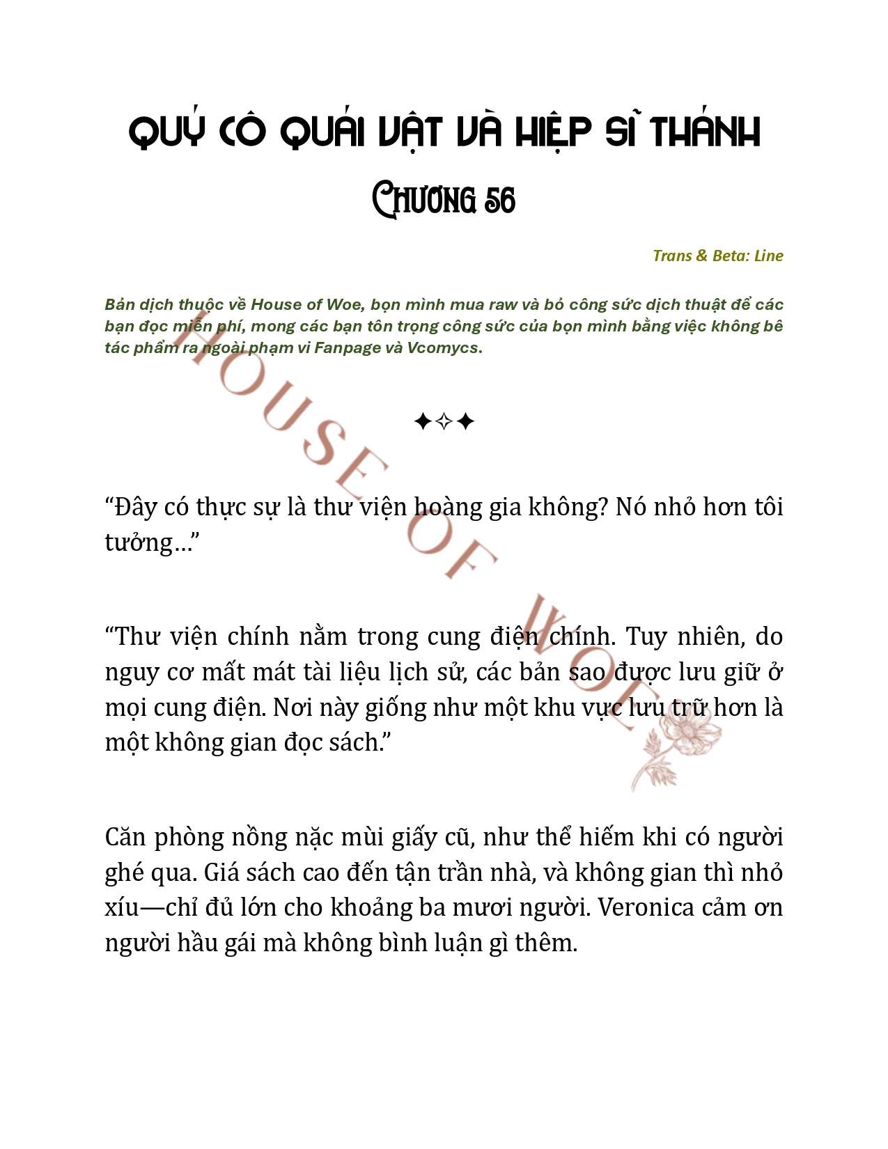 [NOVEL] QUÝ CÔ QUÁI VẬT VÀ HIỆP SĨ THÁNH Chap 56 - Trang 2