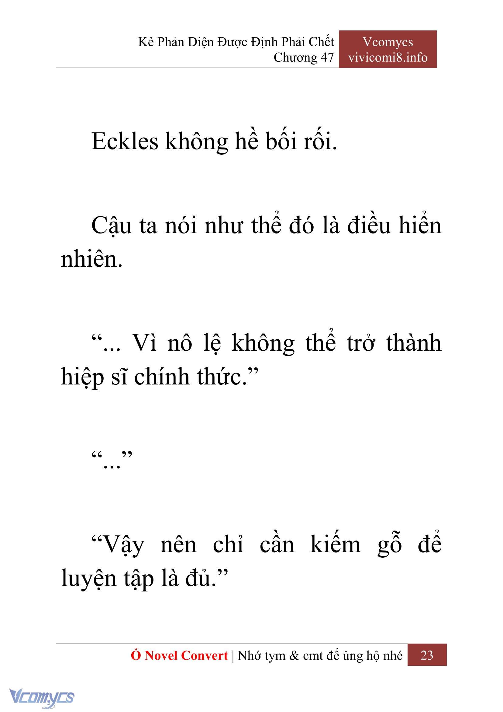 [Novel] Kẻ Phản Diện Được Định Phải Chết Chap 47 - Next Chap 48