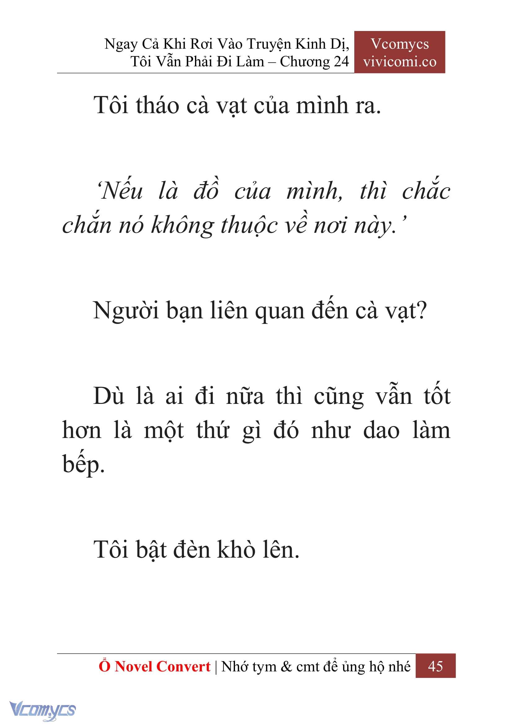[Novel] Ngay Cả Khi Rơi Vào Truyện Kinh Dị, Tôi Vẫn Phải Đi Làm Chap 24 - Trang 2
