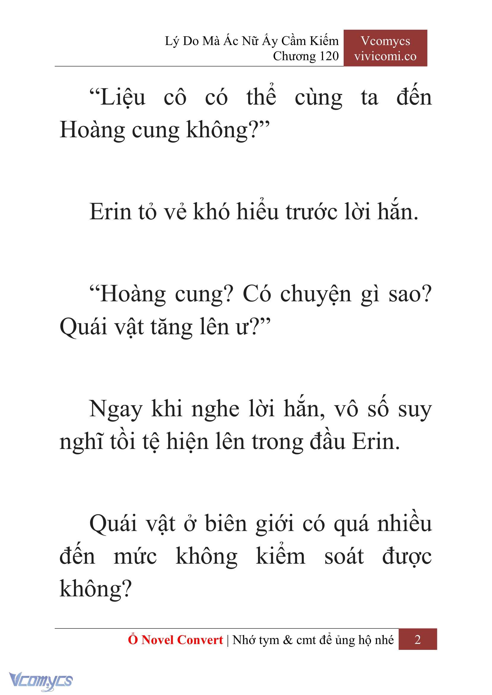 [Novel] Lý Do Mà Ác Nữ Ấy Cầm Kiếm Chap 120 - Trang 2