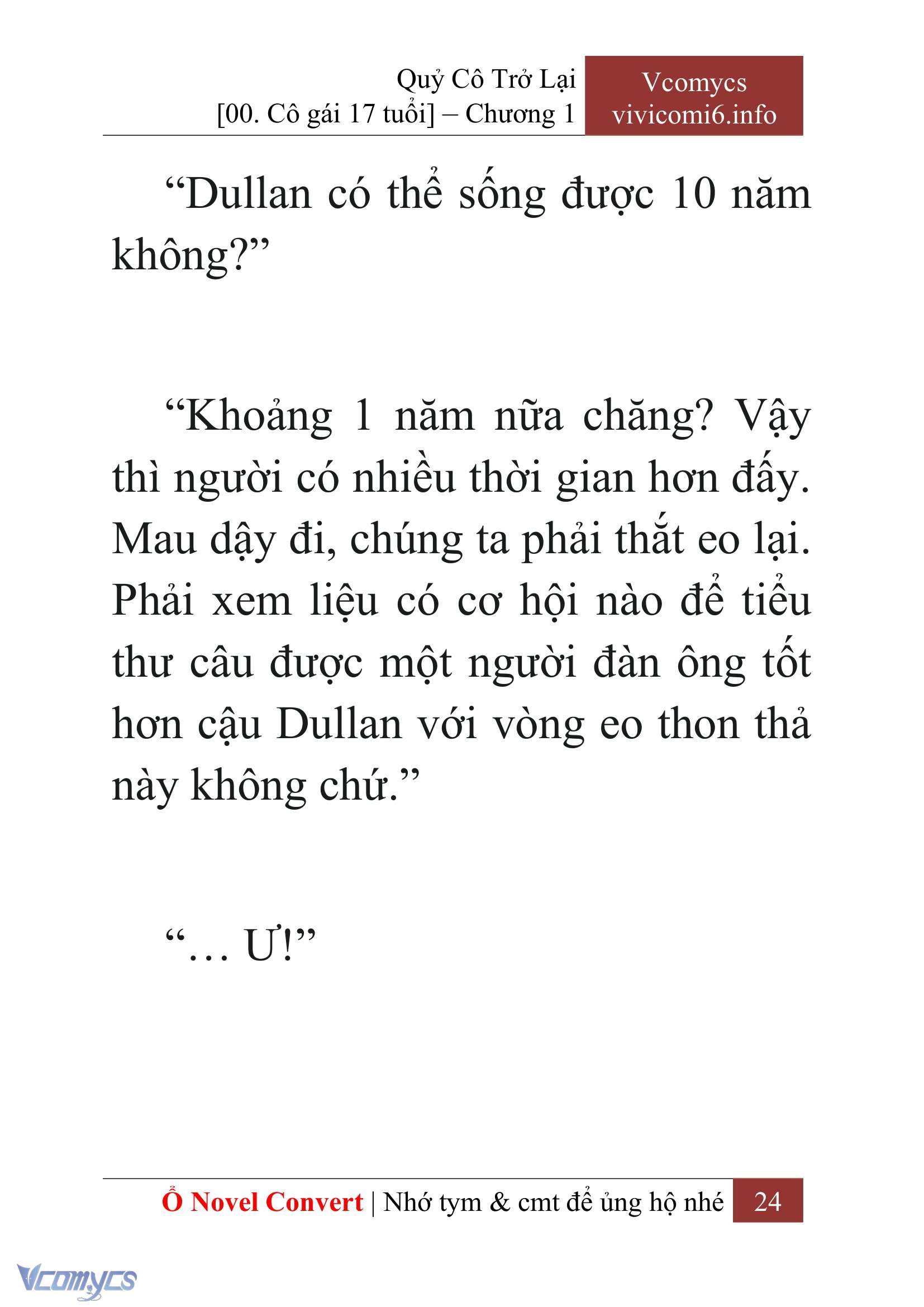 [Novel] Quý Cô Trở Lại Chap 1 - Trang 2