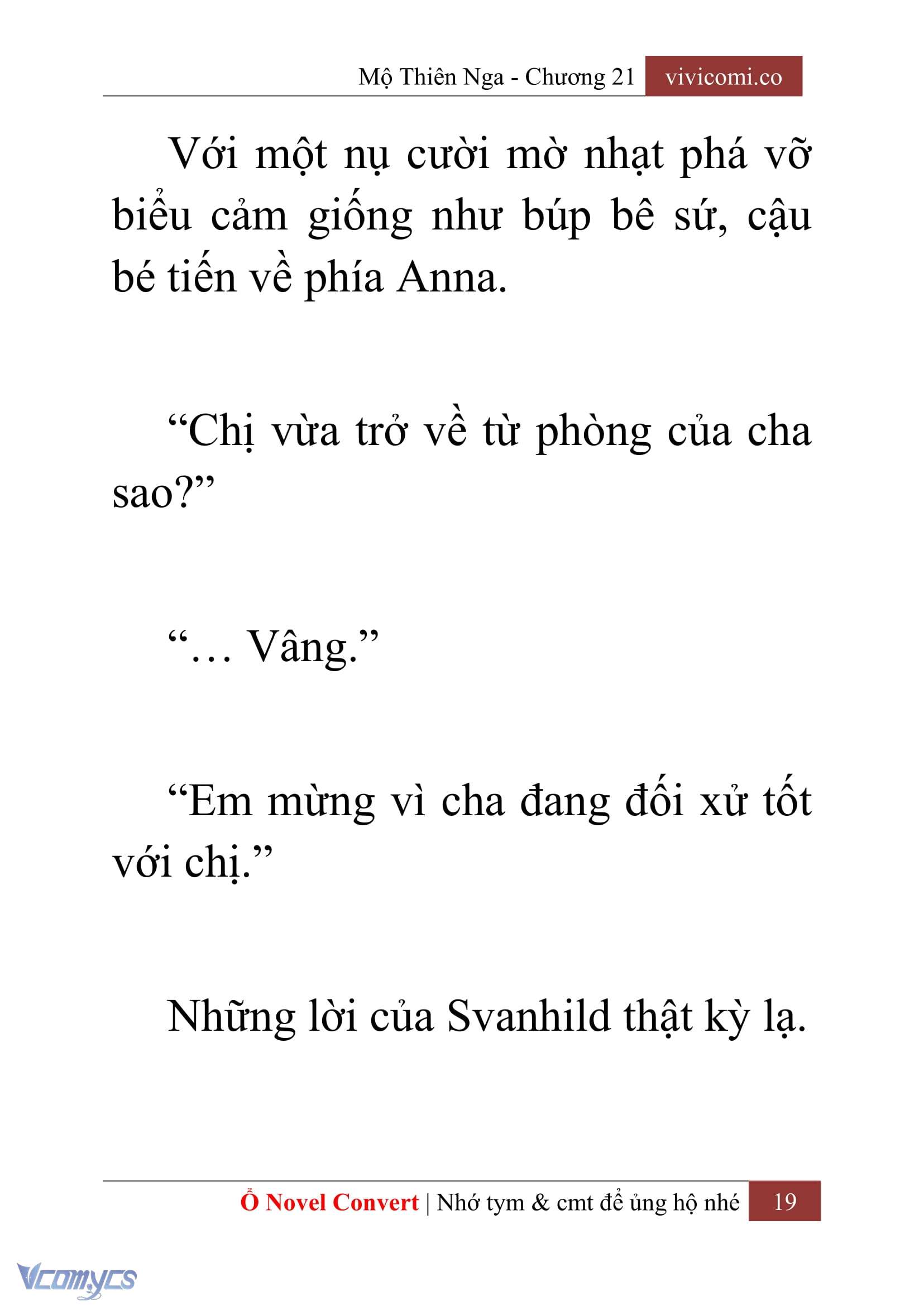 [Novel] Mộ Thiên Nga Chap 21 - Next Chap 22