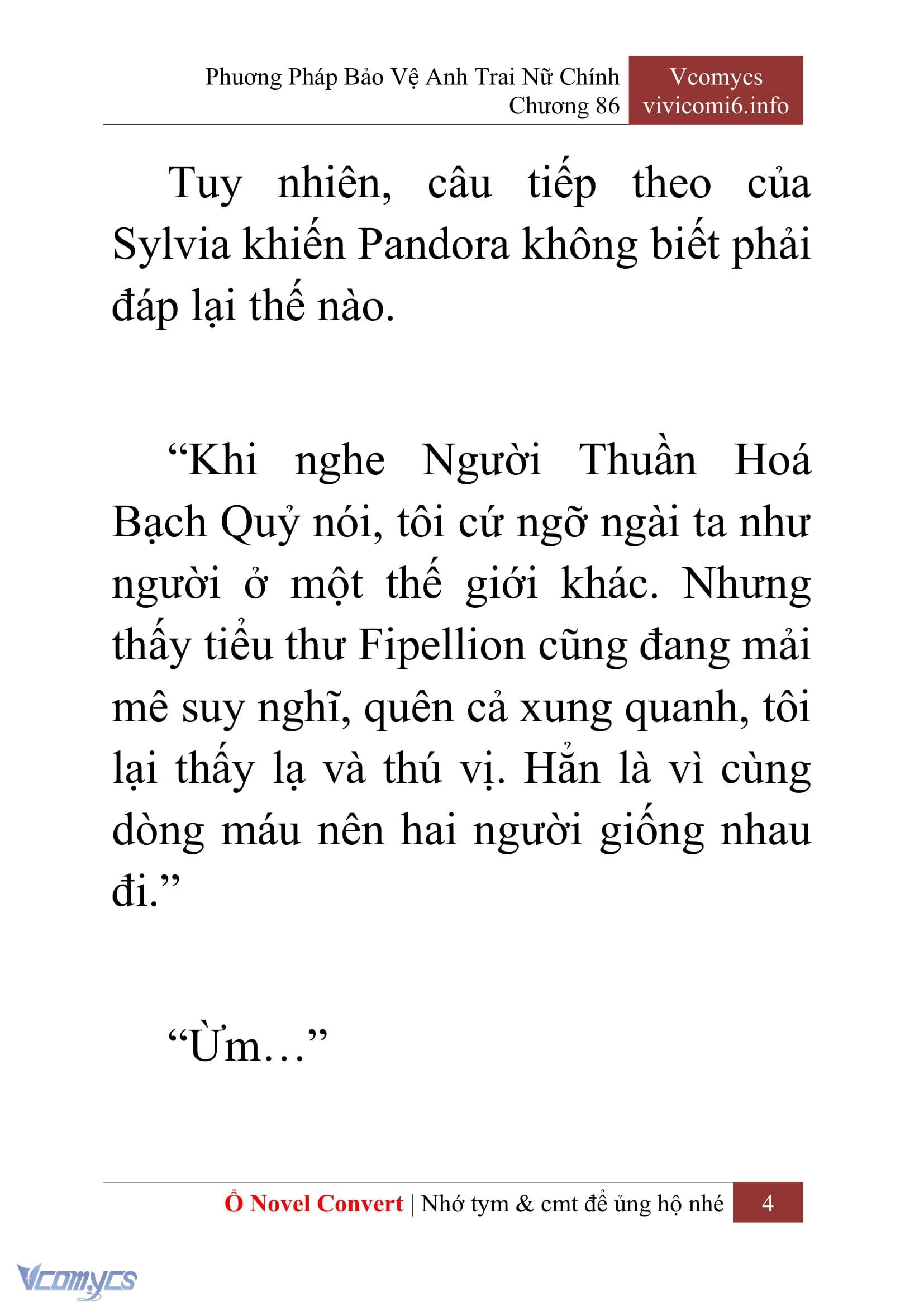[Novel] Phương Pháp Bảo Vệ Anh Trai Nữ Chính Chap 86 - Trang 2