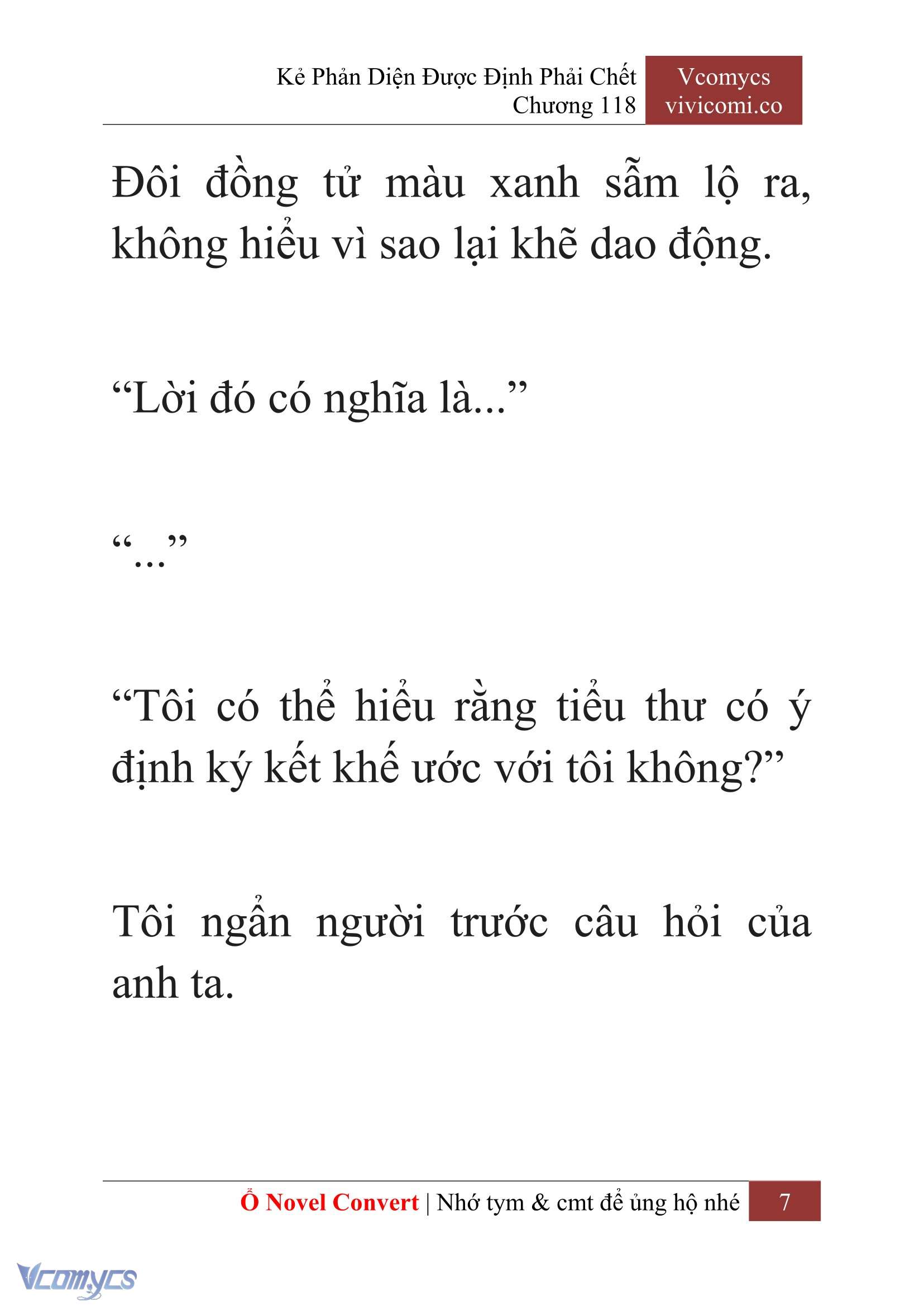 [Novel] Kẻ Phản Diện Được Định Phải Chết Chap 118 - Trang 2