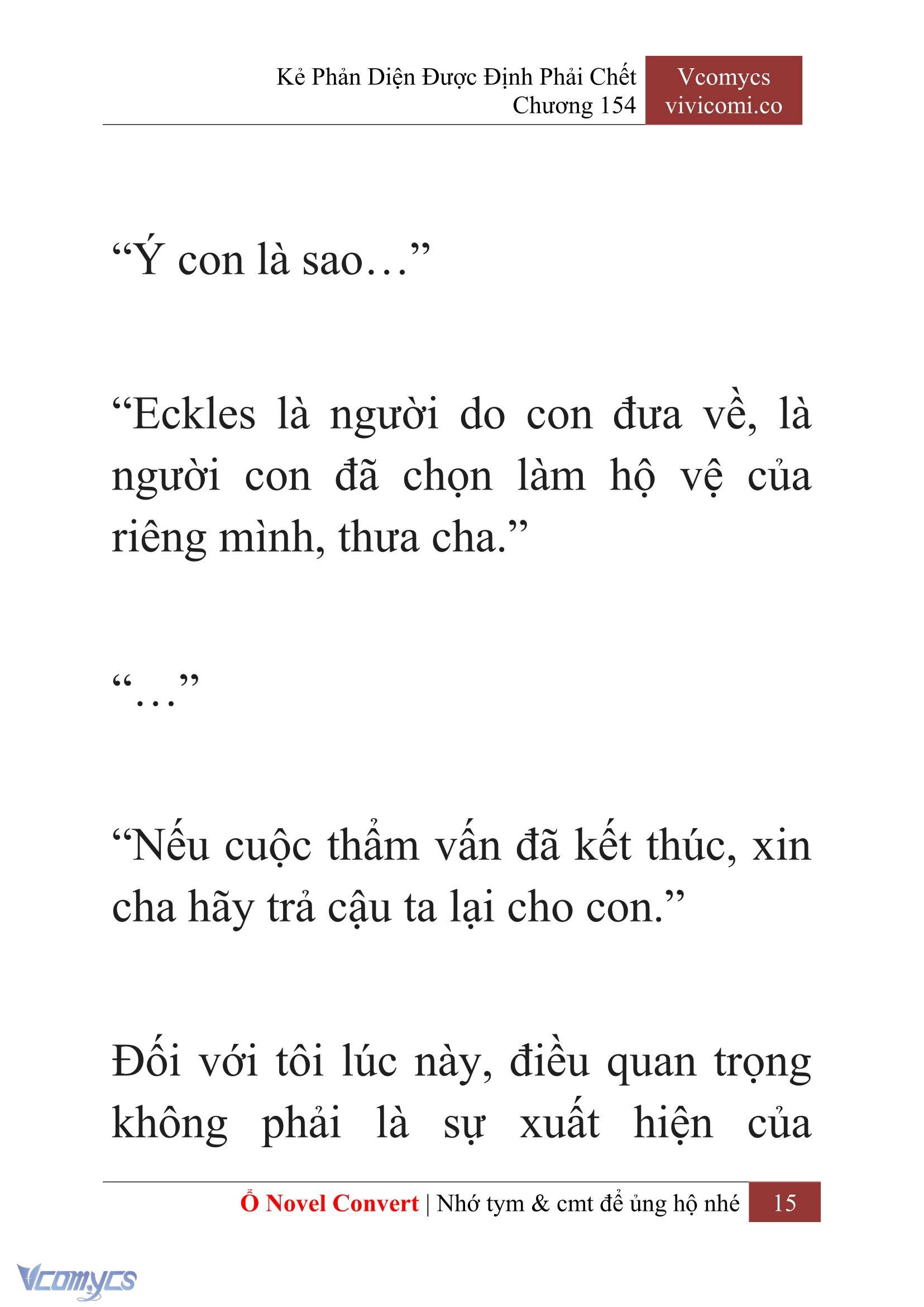 [Novel] Kẻ Phản Diện Được Định Phải Chết Chap 154 - Trang 2