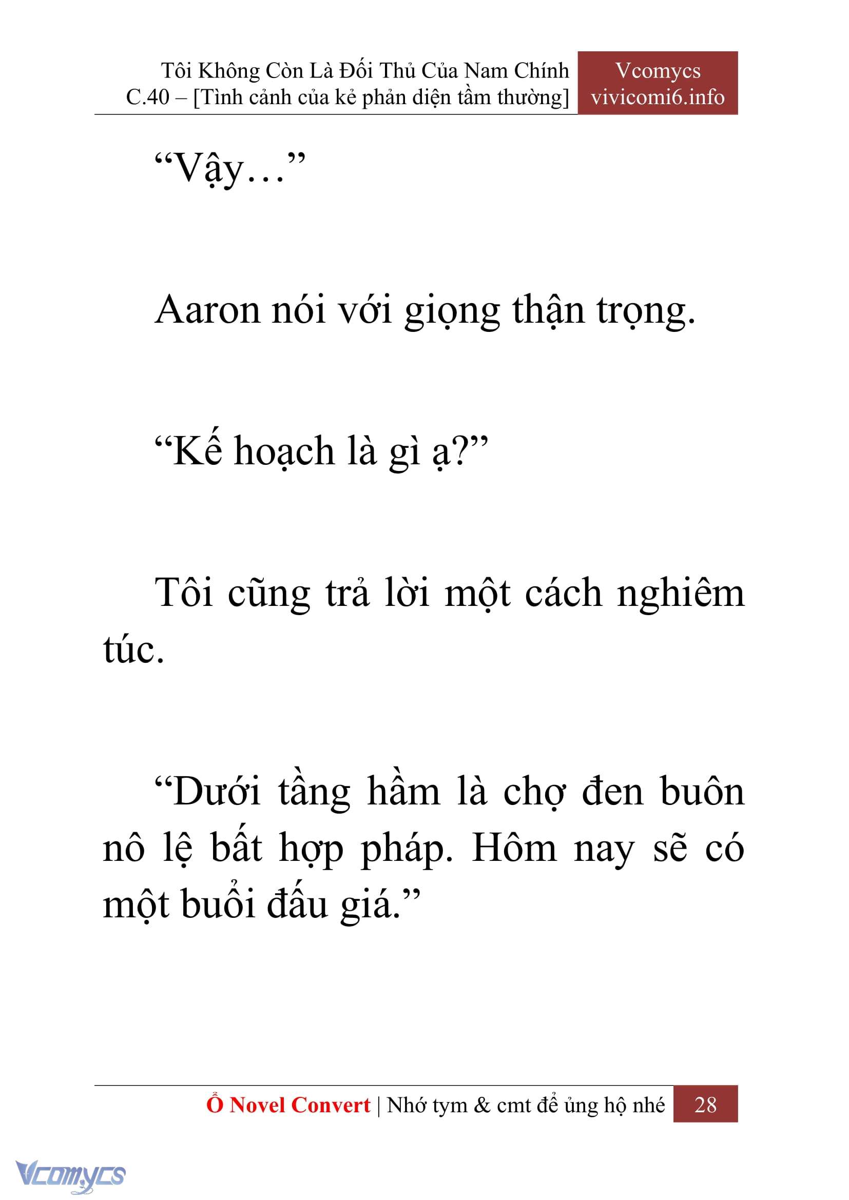 [Novel] Tôi Không Còn Là Đối Thủ Của Nam Chính Chap 40 - Trang 2