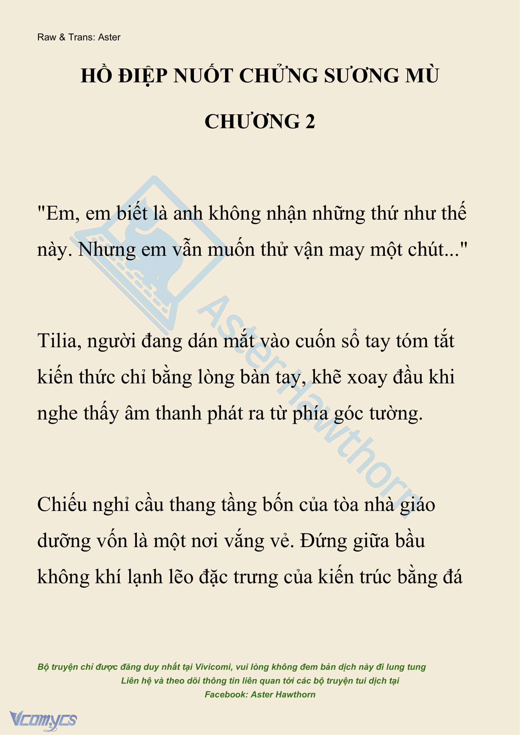 [NOVEL] Hồ Điệp Nuốt Chửng Sương Mù Chap 2 - Trang 2