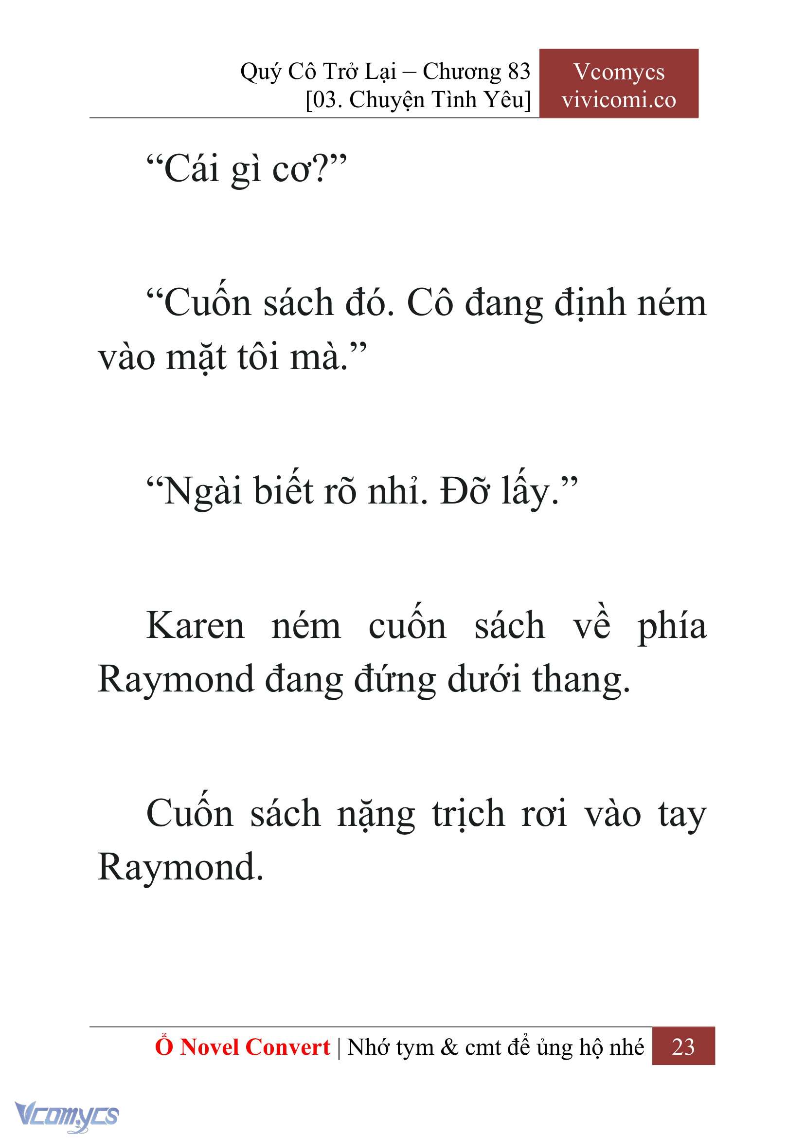 [Novel] Quý Cô Trở Lại Chap 83 - Trang 2