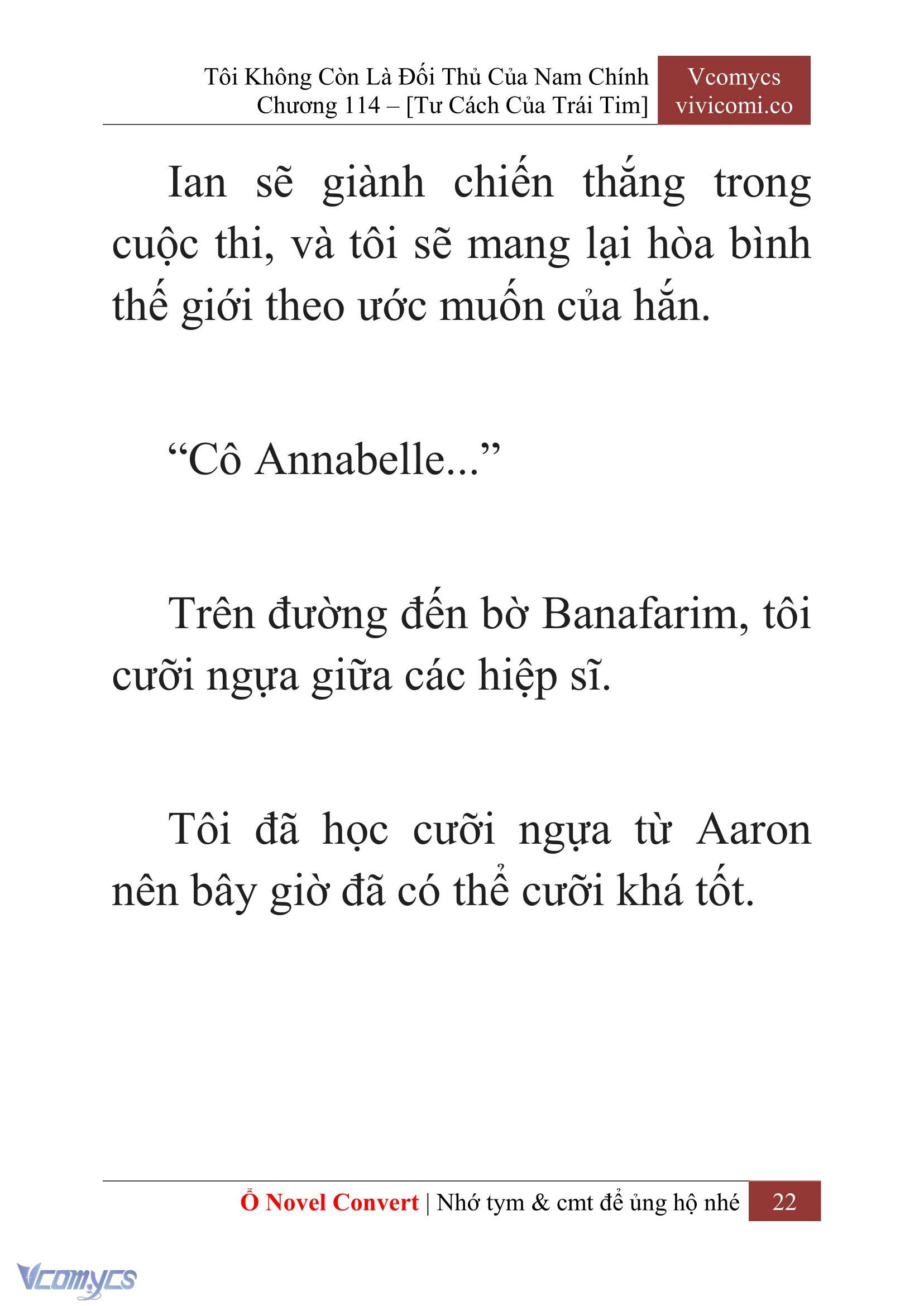 [Novel] Tôi Không Còn Là Đối Thủ Của Nam Chính Chap 114 - Trang 2