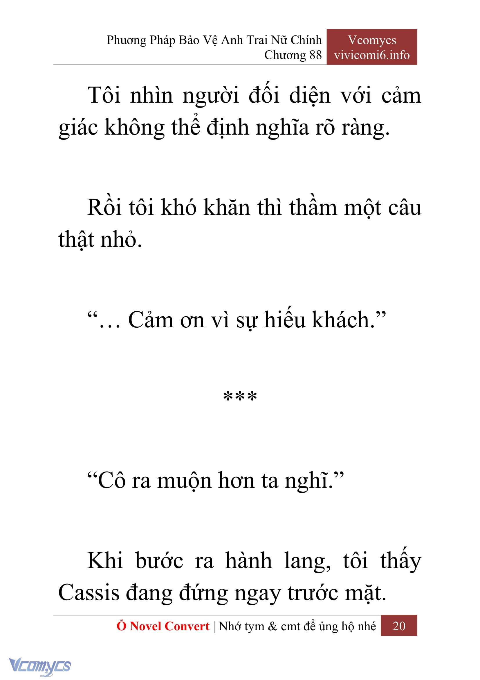 [Novel] Phương Pháp Bảo Vệ Anh Trai Nữ Chính Chap 88 - Trang 2