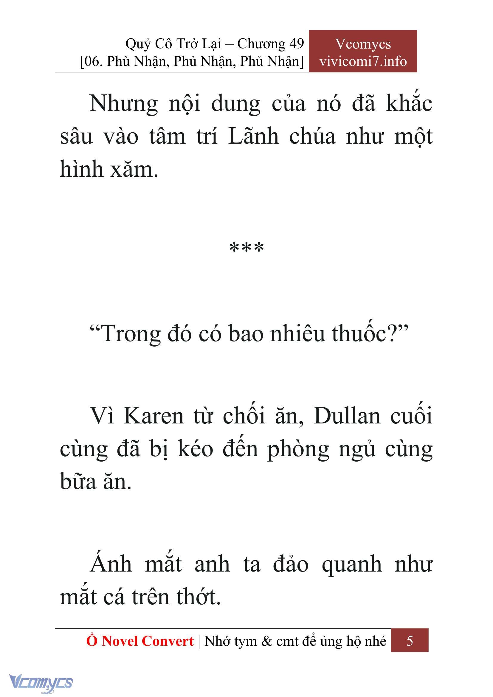 [Novel] Quý Cô Trở Lại Chap 49 - Trang 2