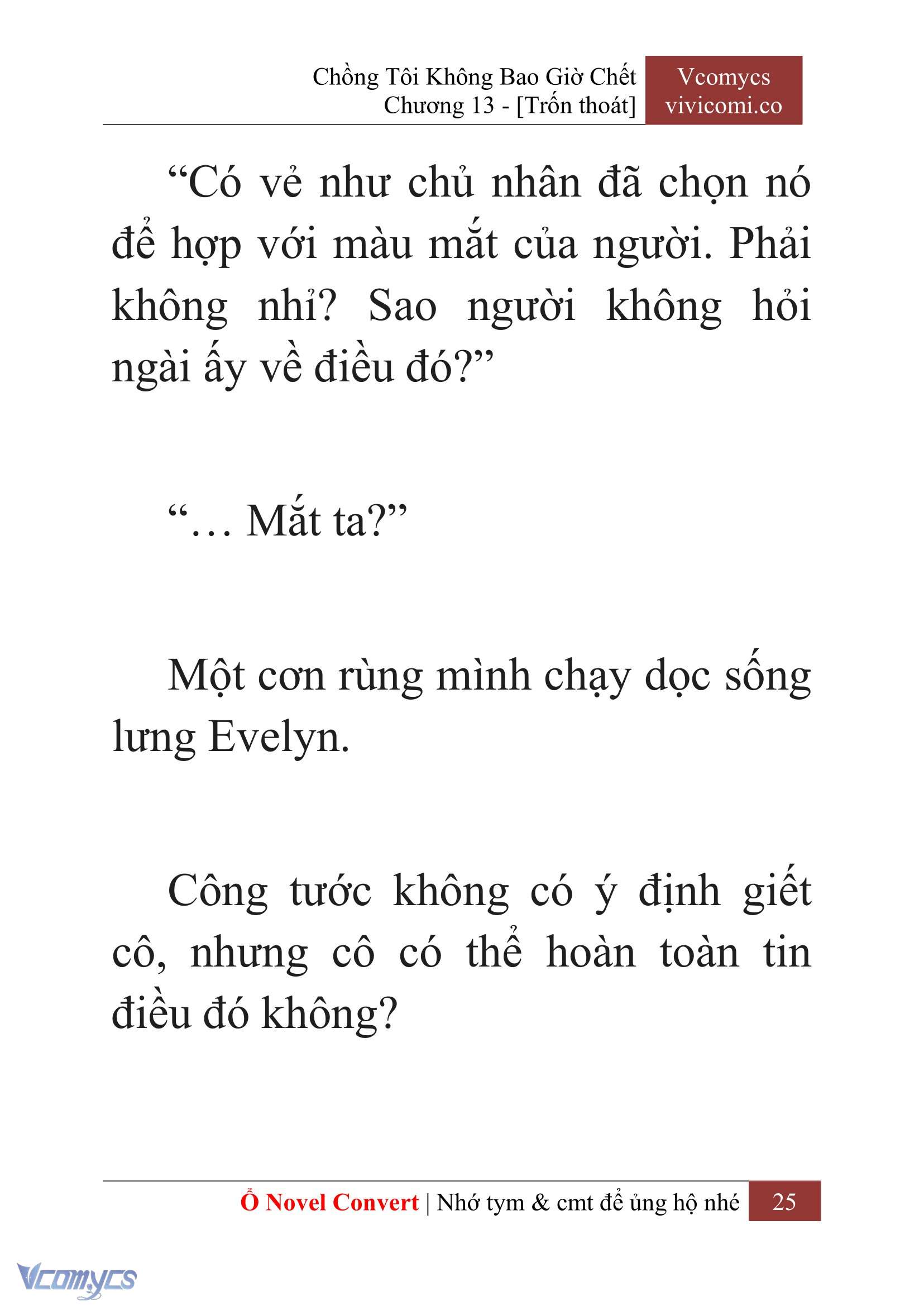 [Novel] Chồng Tôi Không Bao Giờ Chết Chap 13 - Trang 2