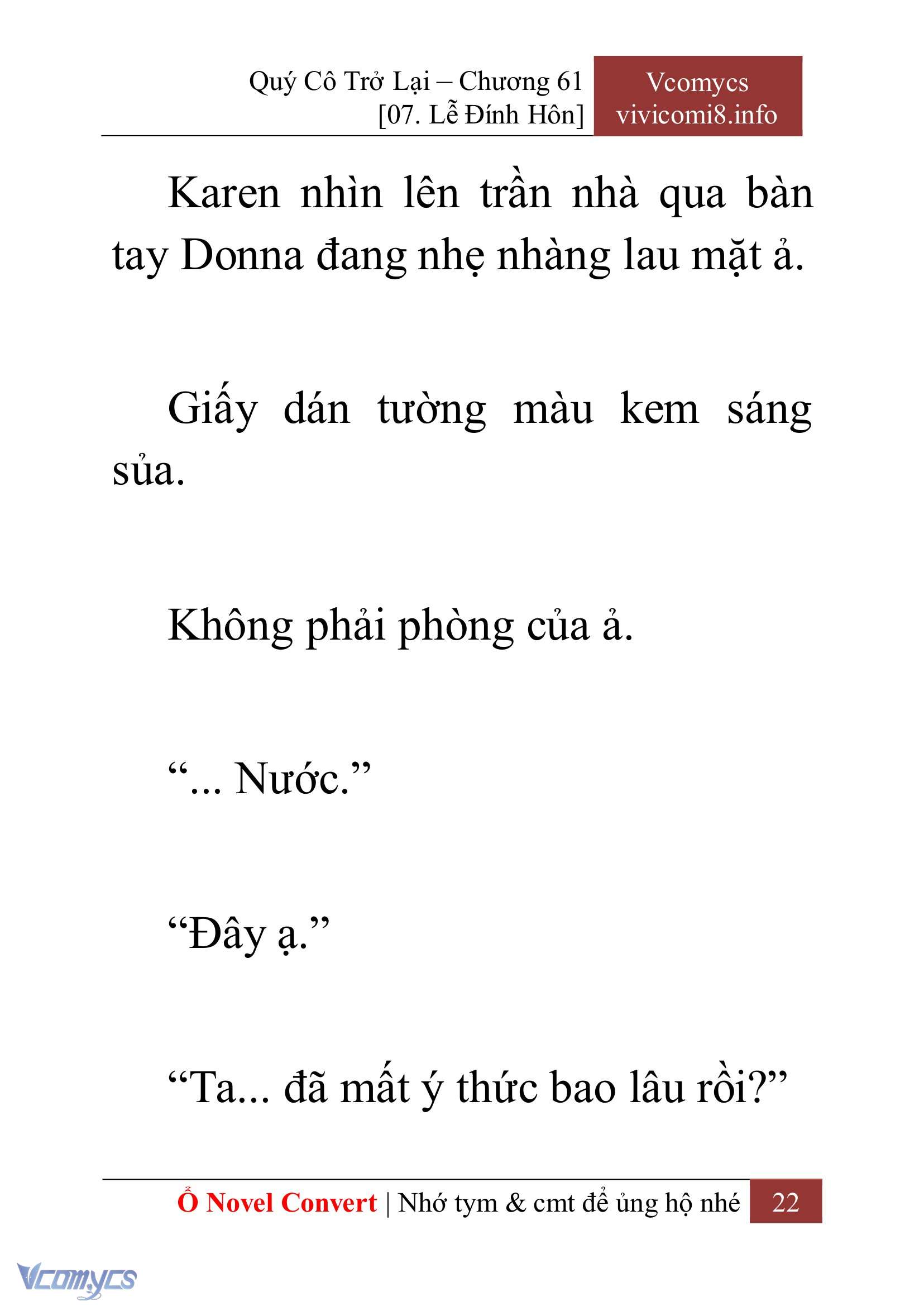 [Novel] Quý Cô Trở Lại Chap 61 - Trang 2