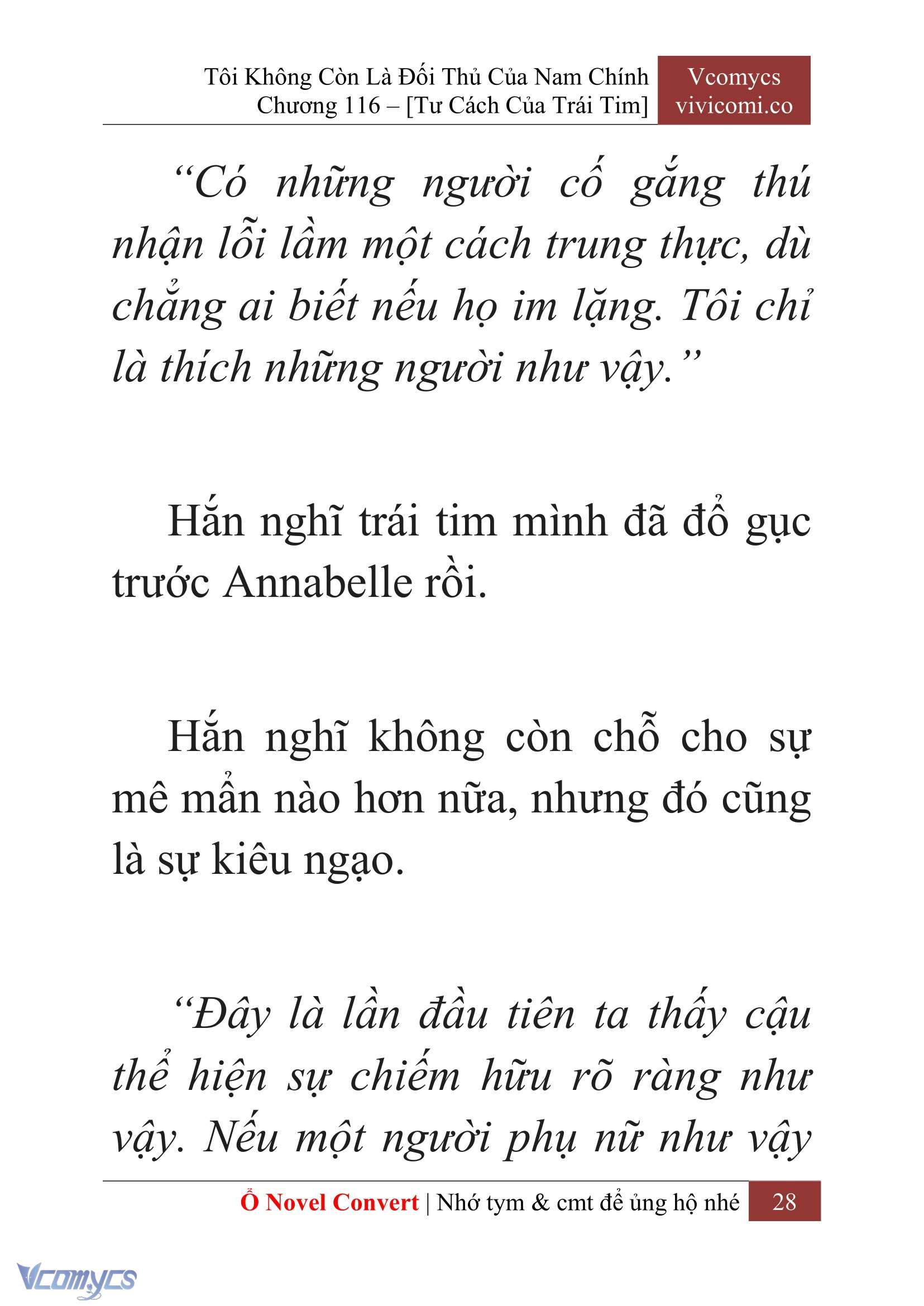 [Novel] Tôi Không Còn Là Đối Thủ Của Nam Chính Chap 116 - Trang 2