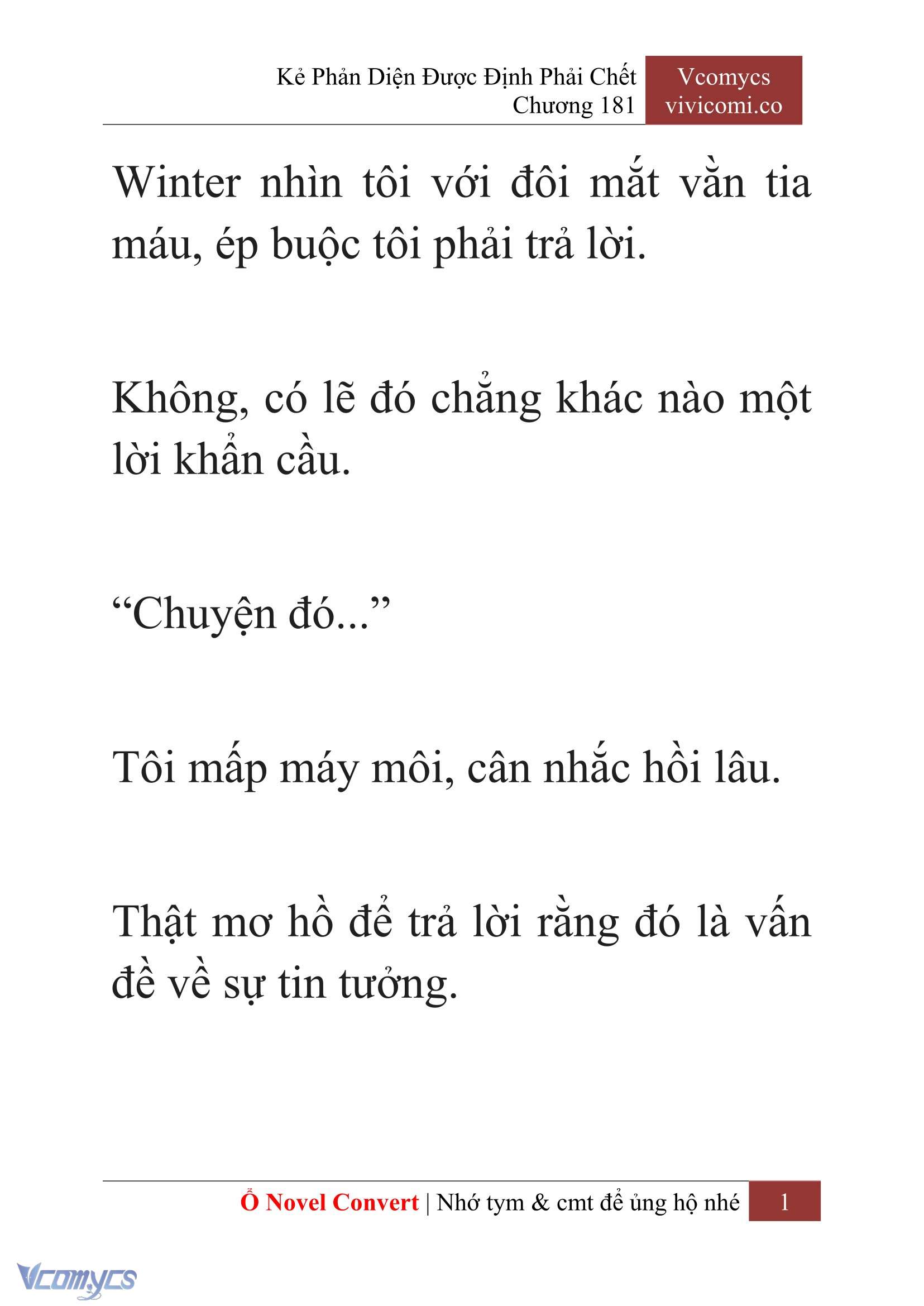 [Novel] Kẻ Phản Diện Được Định Phải Chết Chap 181 - Trang 2