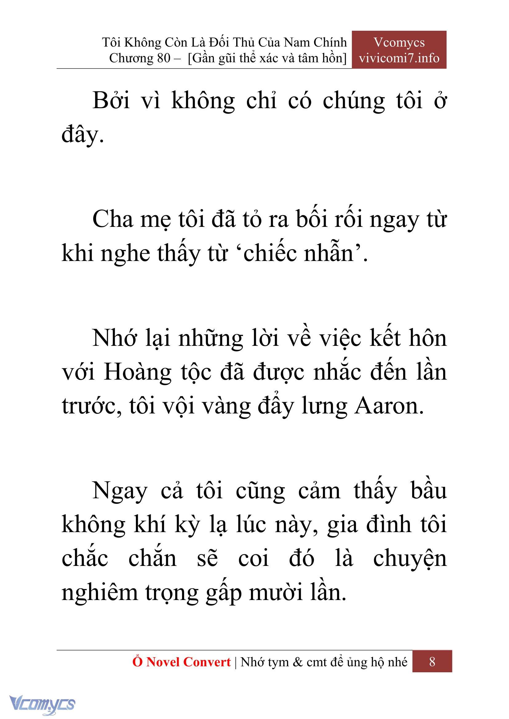 [Novel] Tôi Không Còn Là Đối Thủ Của Nam Chính Chap 80 - Trang 2