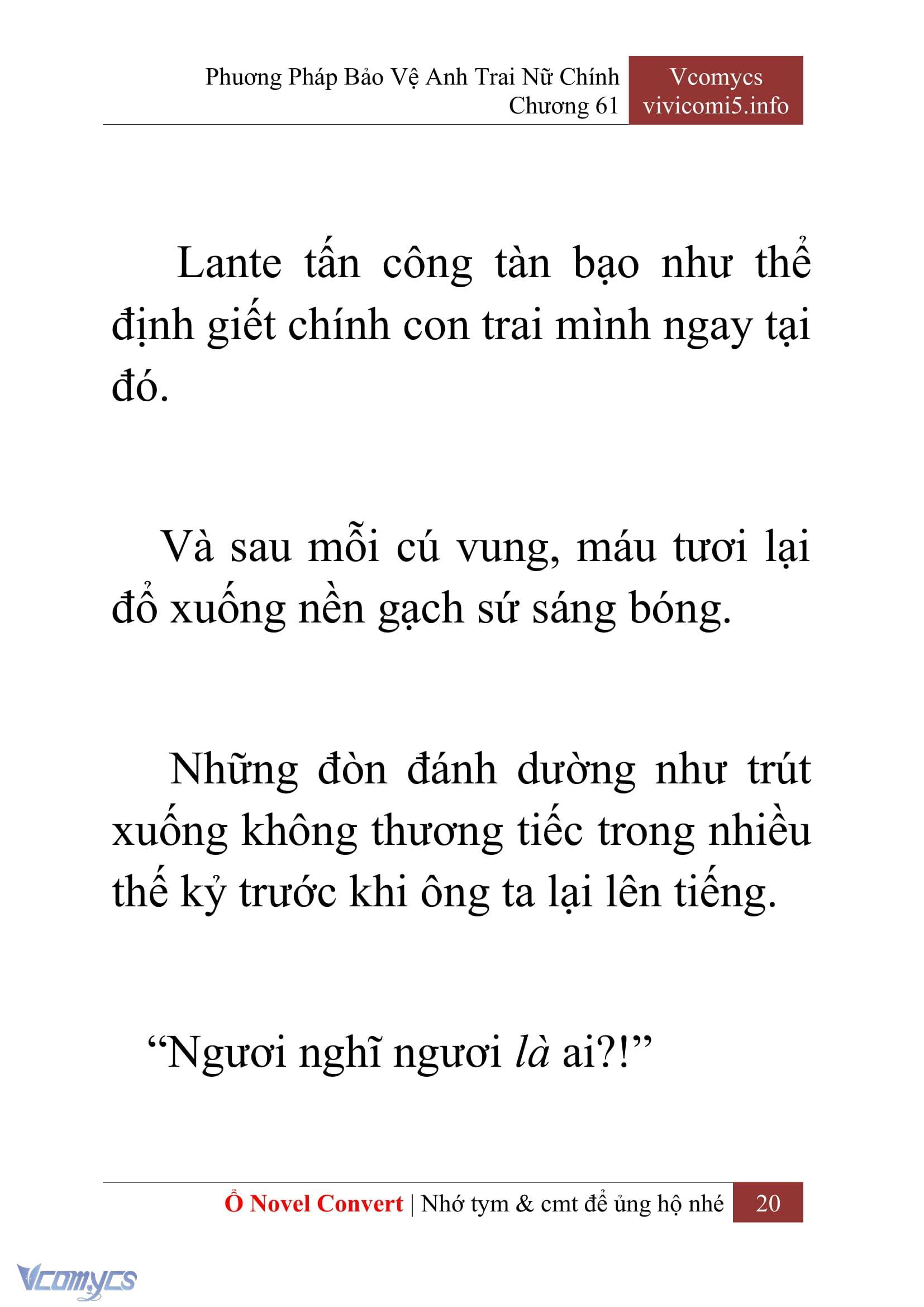 [Novel] Phương Pháp Bảo Vệ Anh Trai Nữ Chính Chap 61 - Trang 2