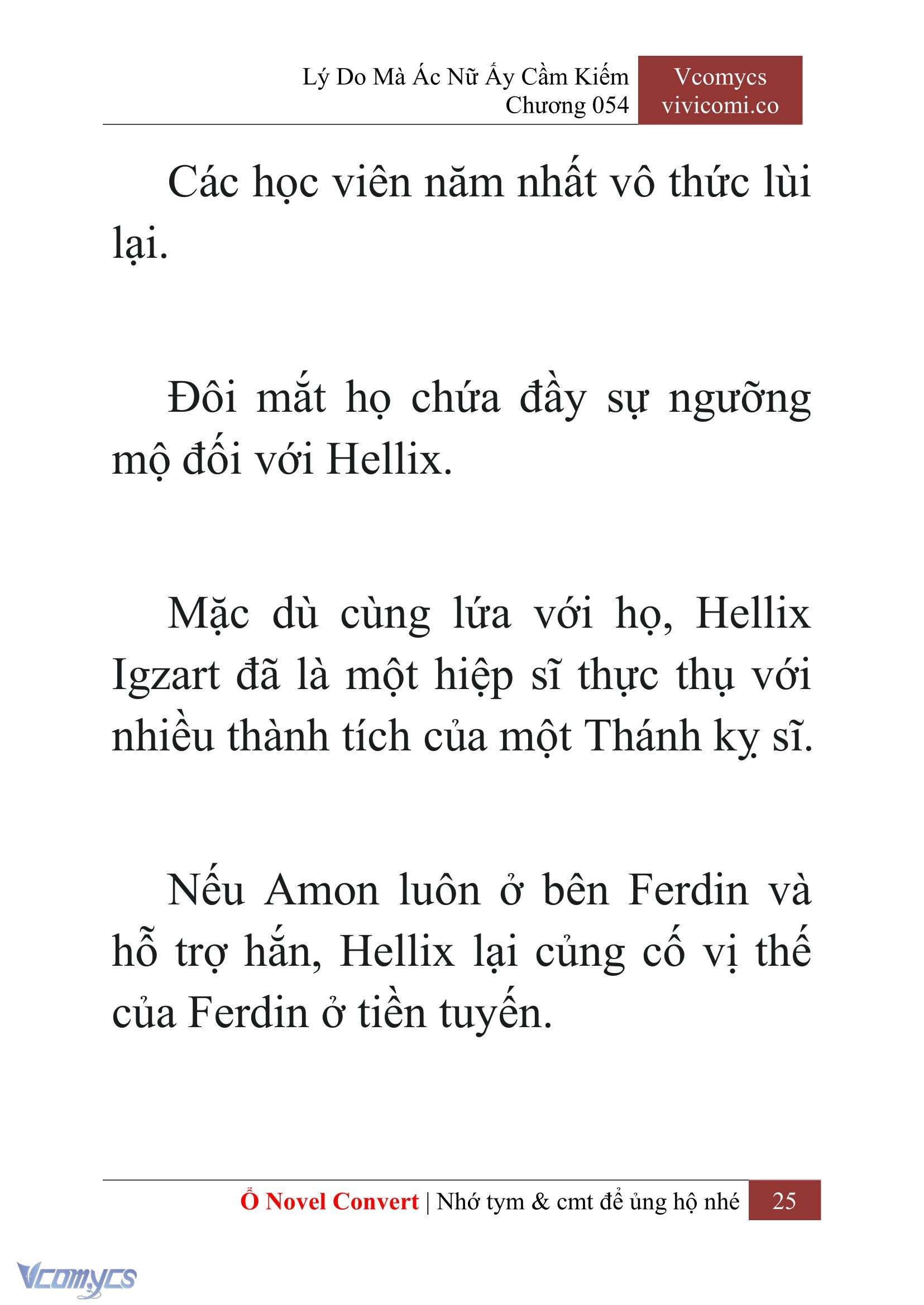 [Novel] Lý Do Mà Ác Nữ Ấy Cầm Kiếm Chap 54 - Next Chap 55