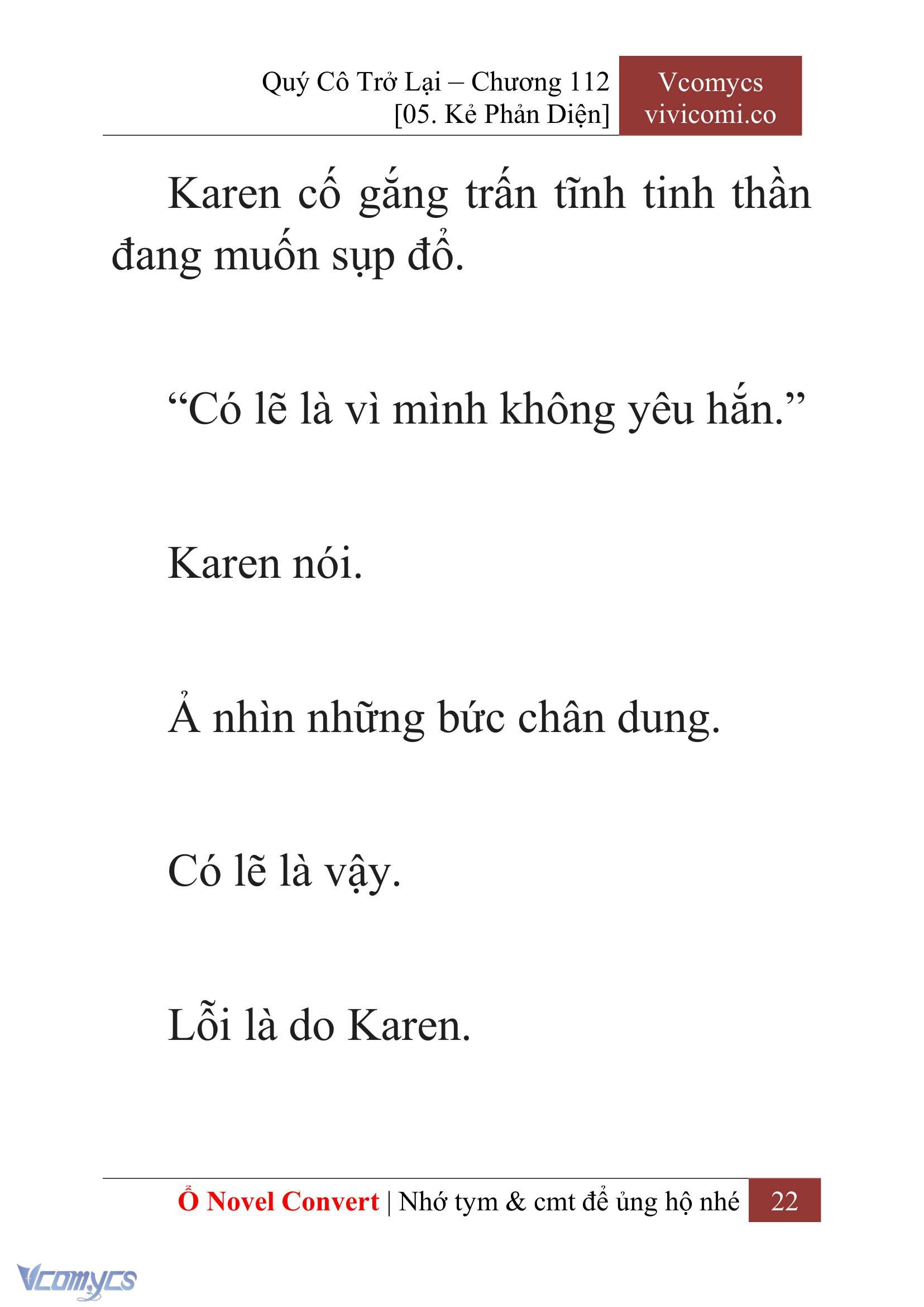 [Novel] Quý Cô Trở Lại Chap 112 - Trang 2