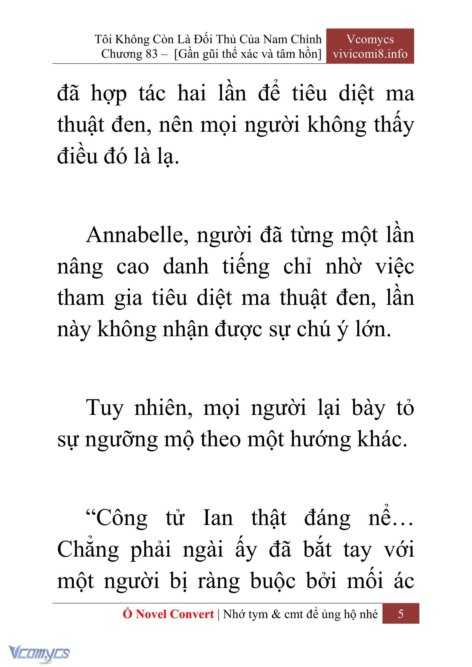 [Novel] Tôi Không Còn Là Đối Thủ Của Nam Chính Chap 83 - Trang 2