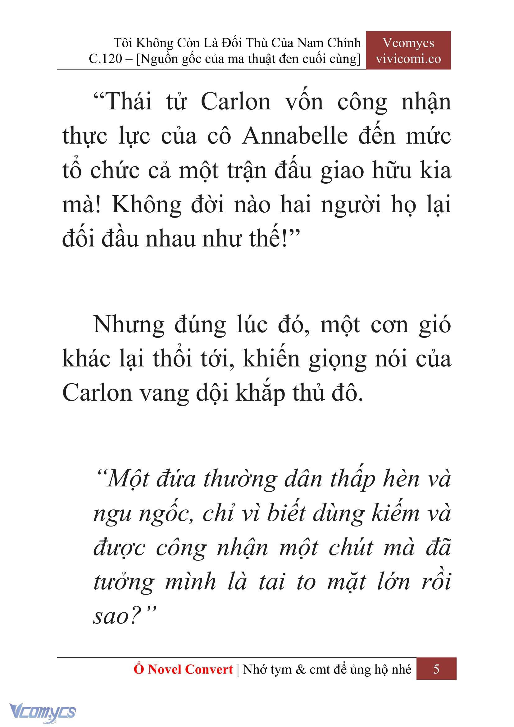 [Novel] Tôi Không Còn Là Đối Thủ Của Nam Chính Chap 120 - Trang 2