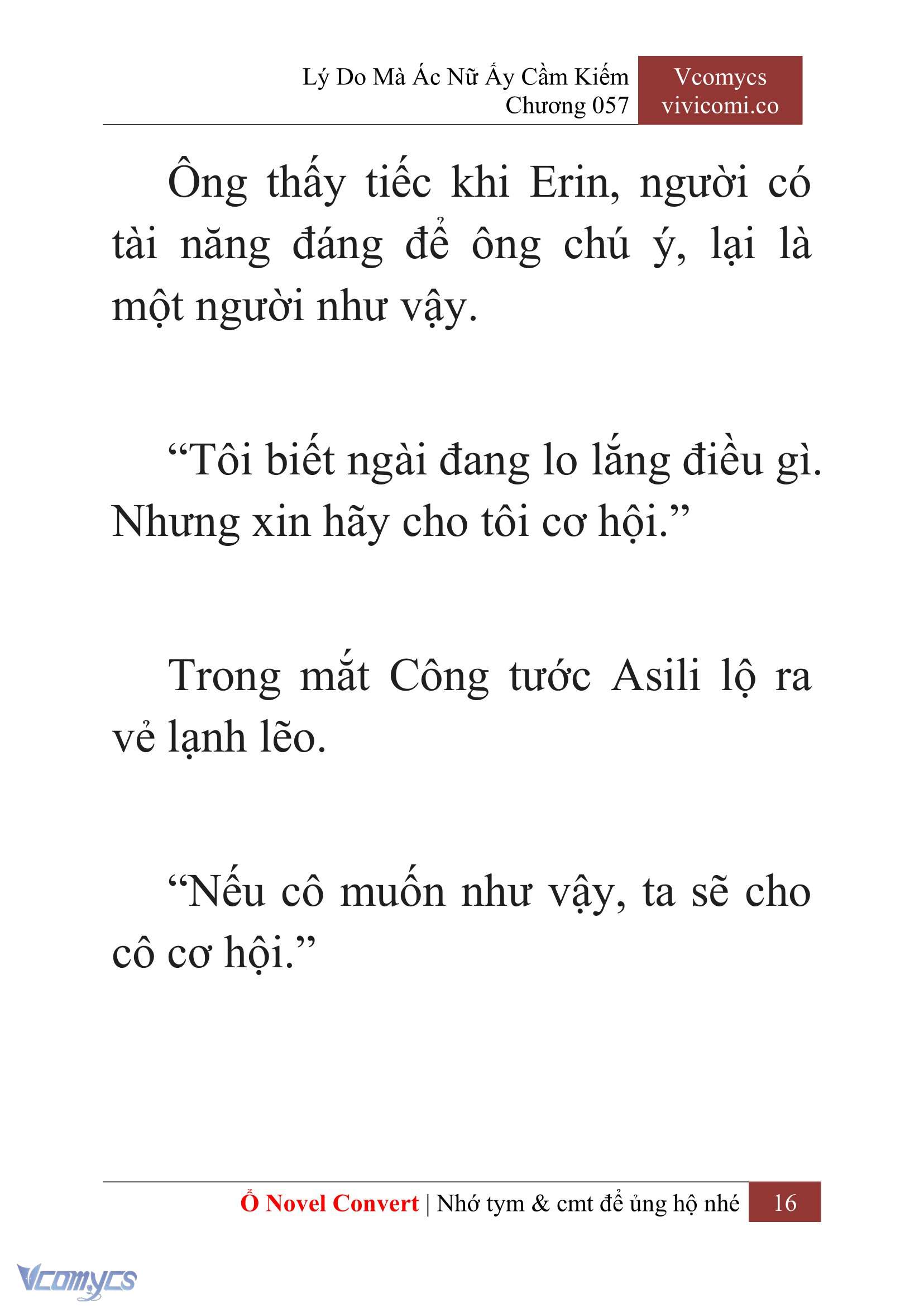[Novel] Lý Do Mà Ác Nữ Ấy Cầm Kiếm Chap 57 - Next Chap 58