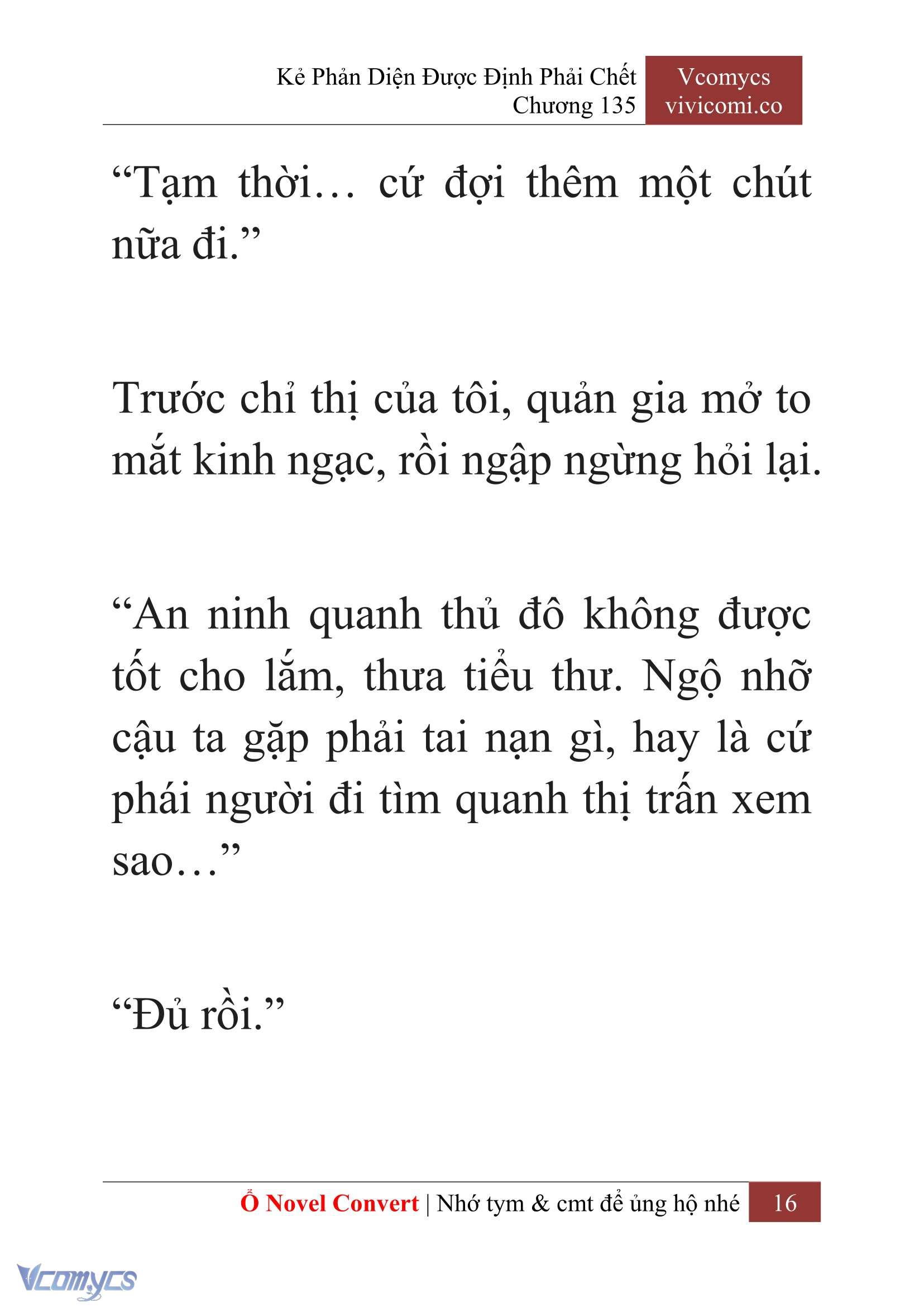 [Novel] Kẻ Phản Diện Được Định Phải Chết Chap 135 - Trang 2