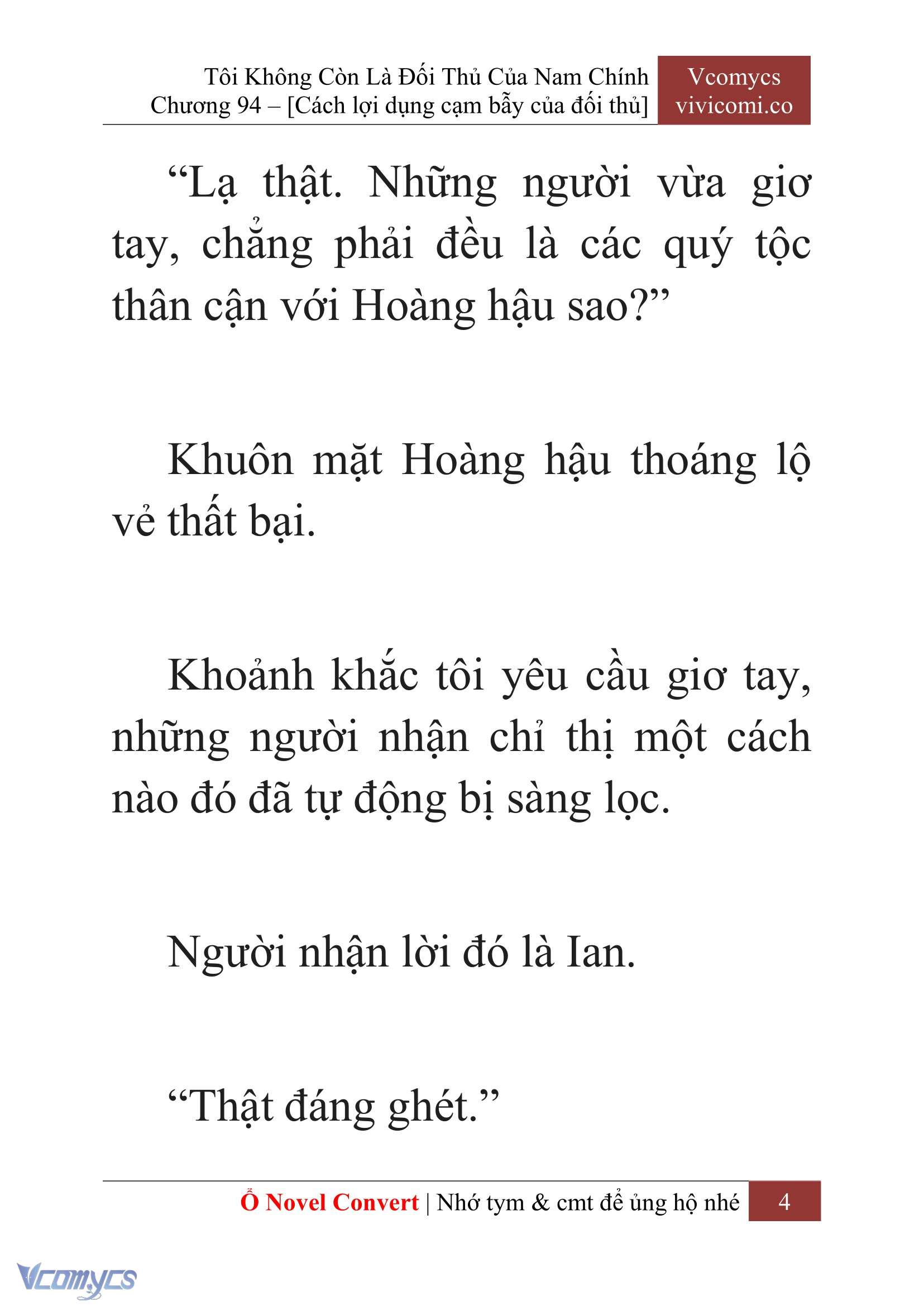 [Novel] Tôi Không Còn Là Đối Thủ Của Nam Chính Chap 94 - Trang 2
