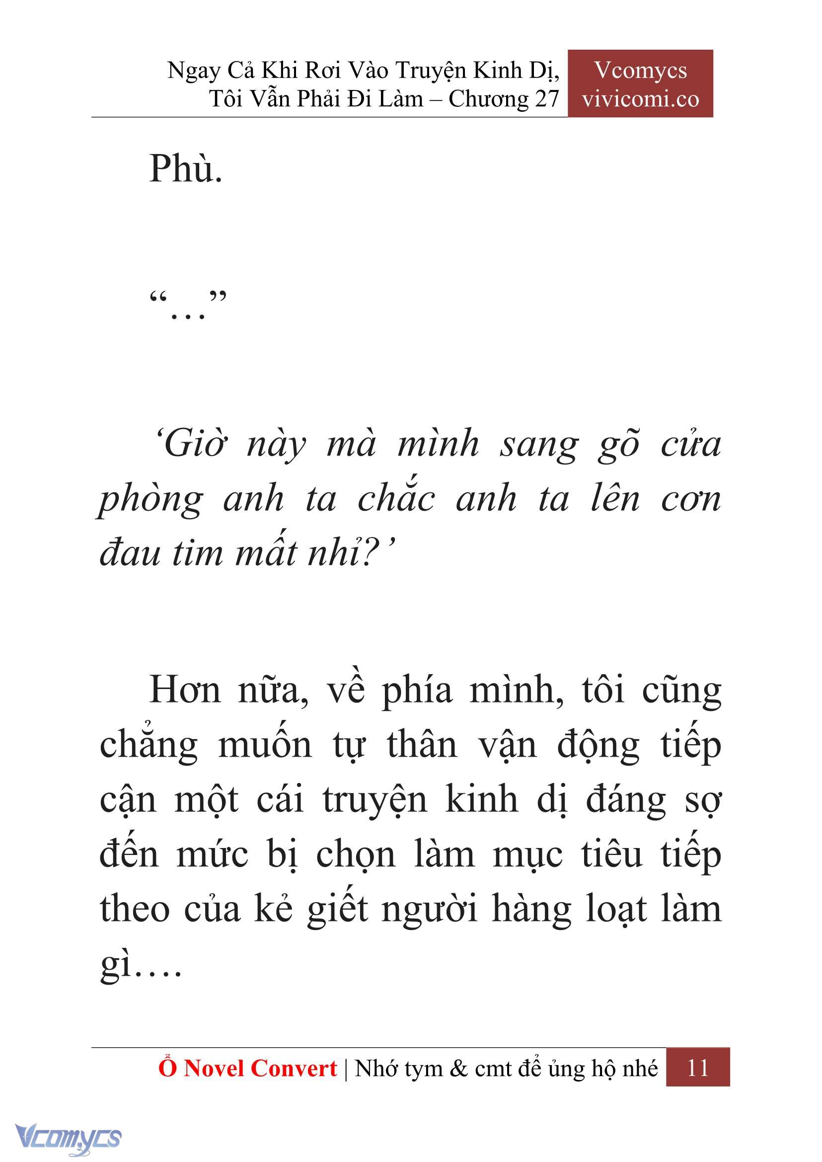 [Novel] Ngay Cả Khi Rơi Vào Truyện Kinh Dị, Tôi Vẫn Phải Đi Làm Chap 27 - Trang 2