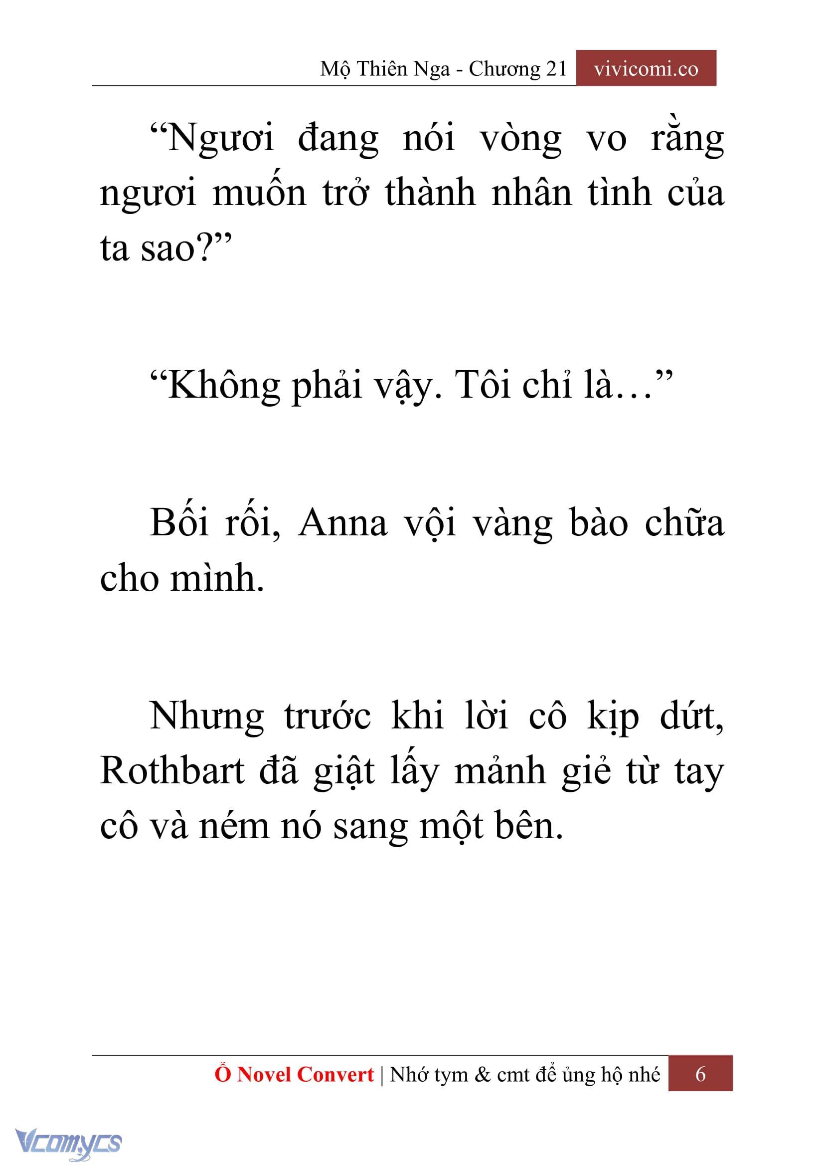 [Novel] Mộ Thiên Nga Chap 21 - Next Chap 22