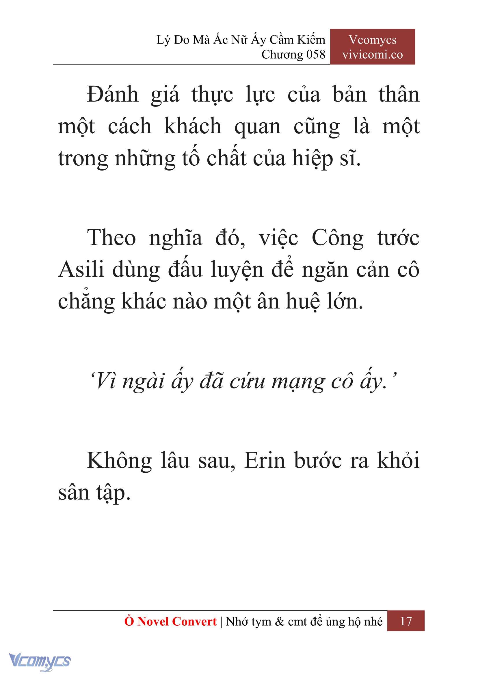 [Novel] Lý Do Mà Ác Nữ Ấy Cầm Kiếm Chap 58 - Next Chap 59