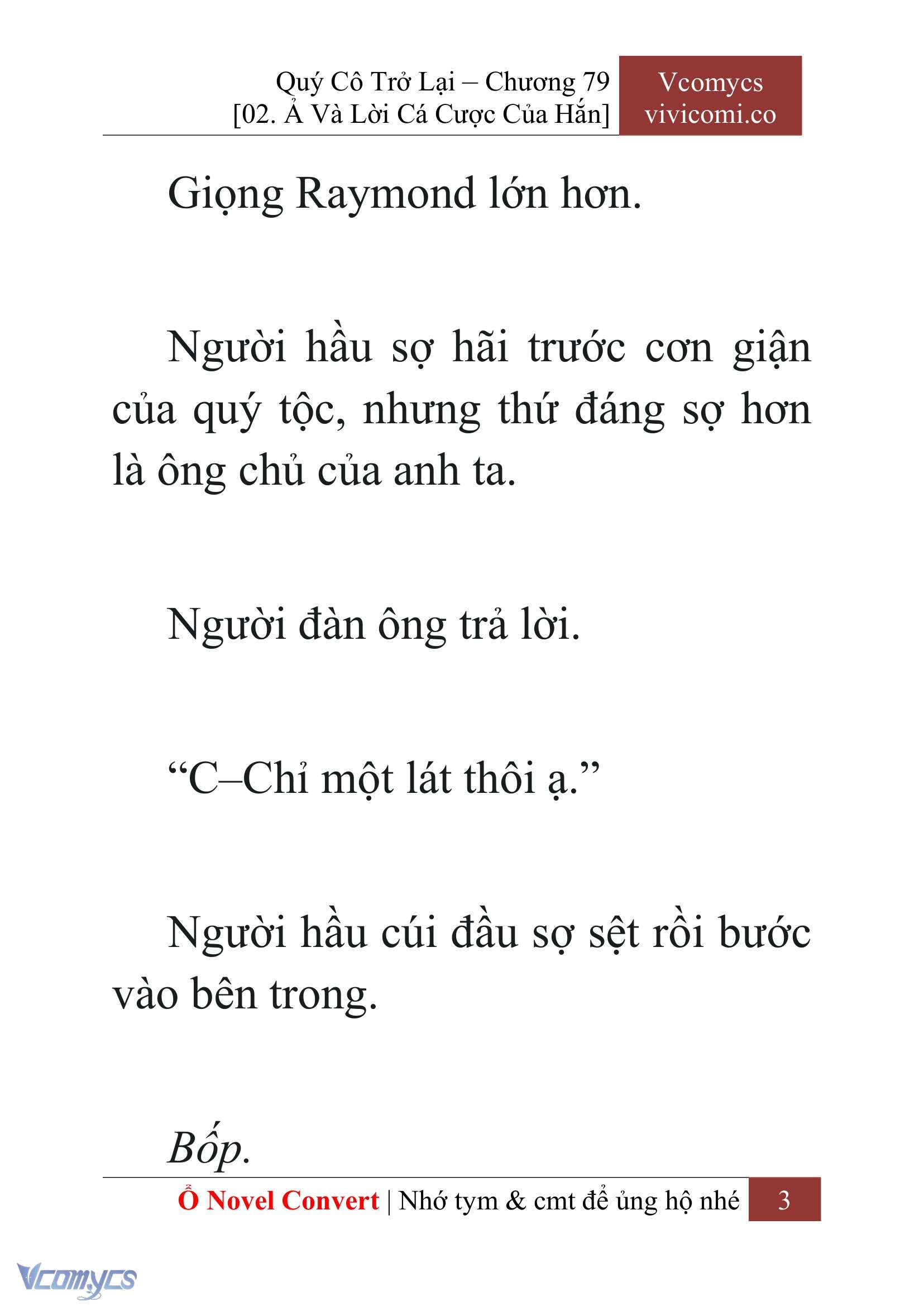 [Novel] Quý Cô Trở Lại Chap 79 - Trang 2