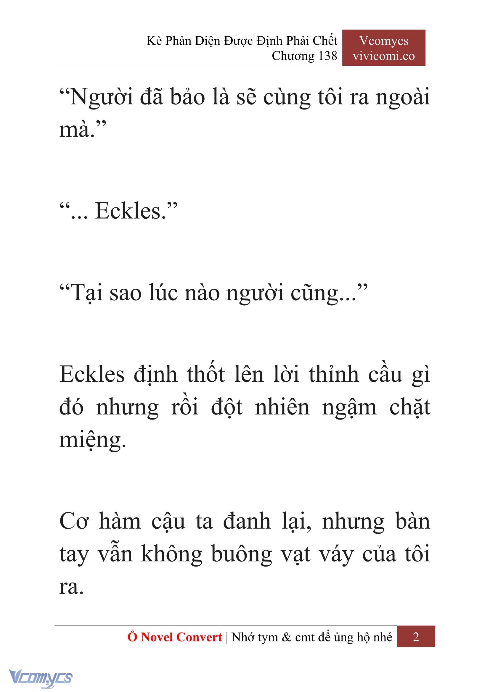 [Novel] Kẻ Phản Diện Được Định Phải Chết Chap 138 - Trang 2