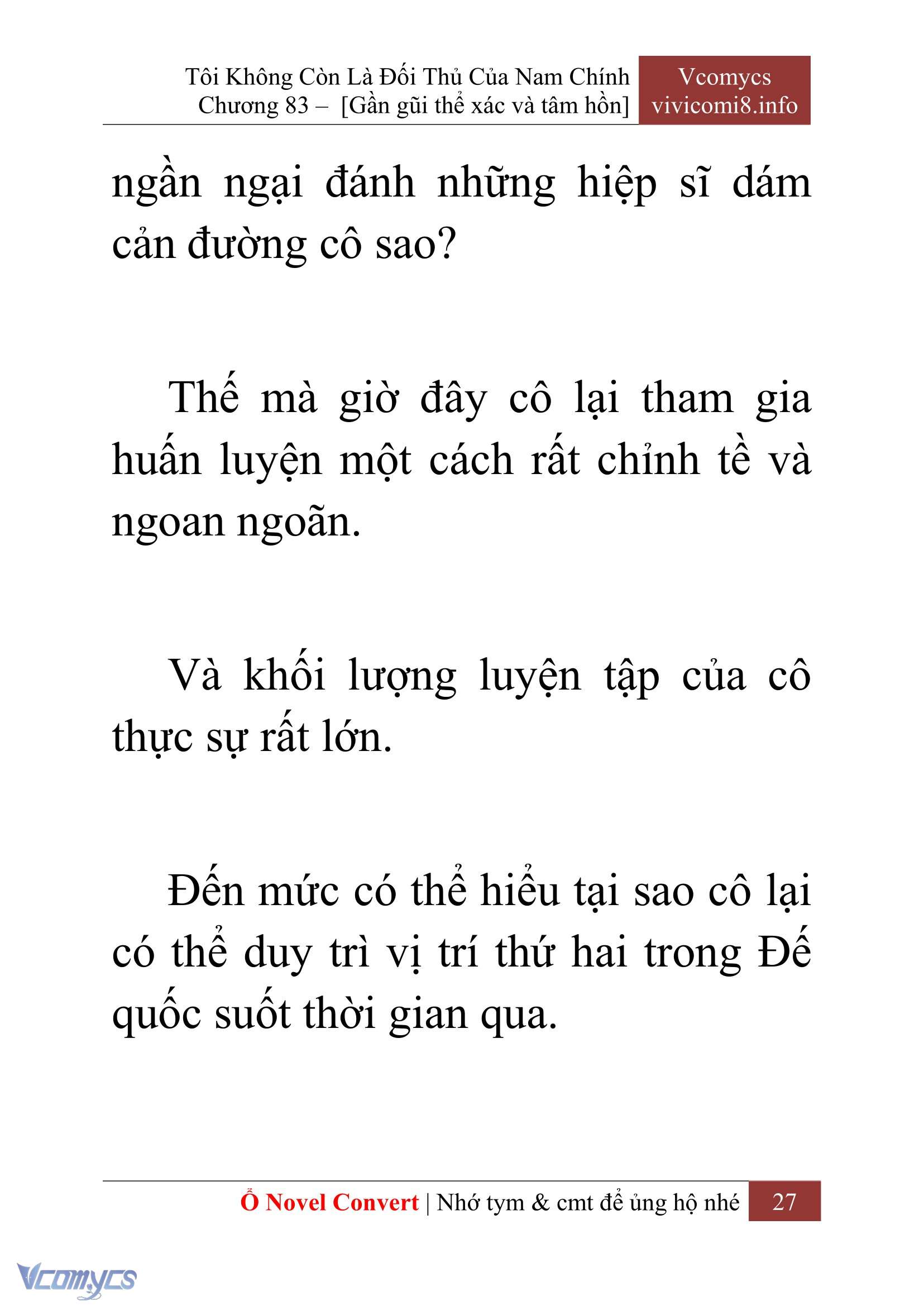 [Novel] Tôi Không Còn Là Đối Thủ Của Nam Chính Chap 83 - Trang 2