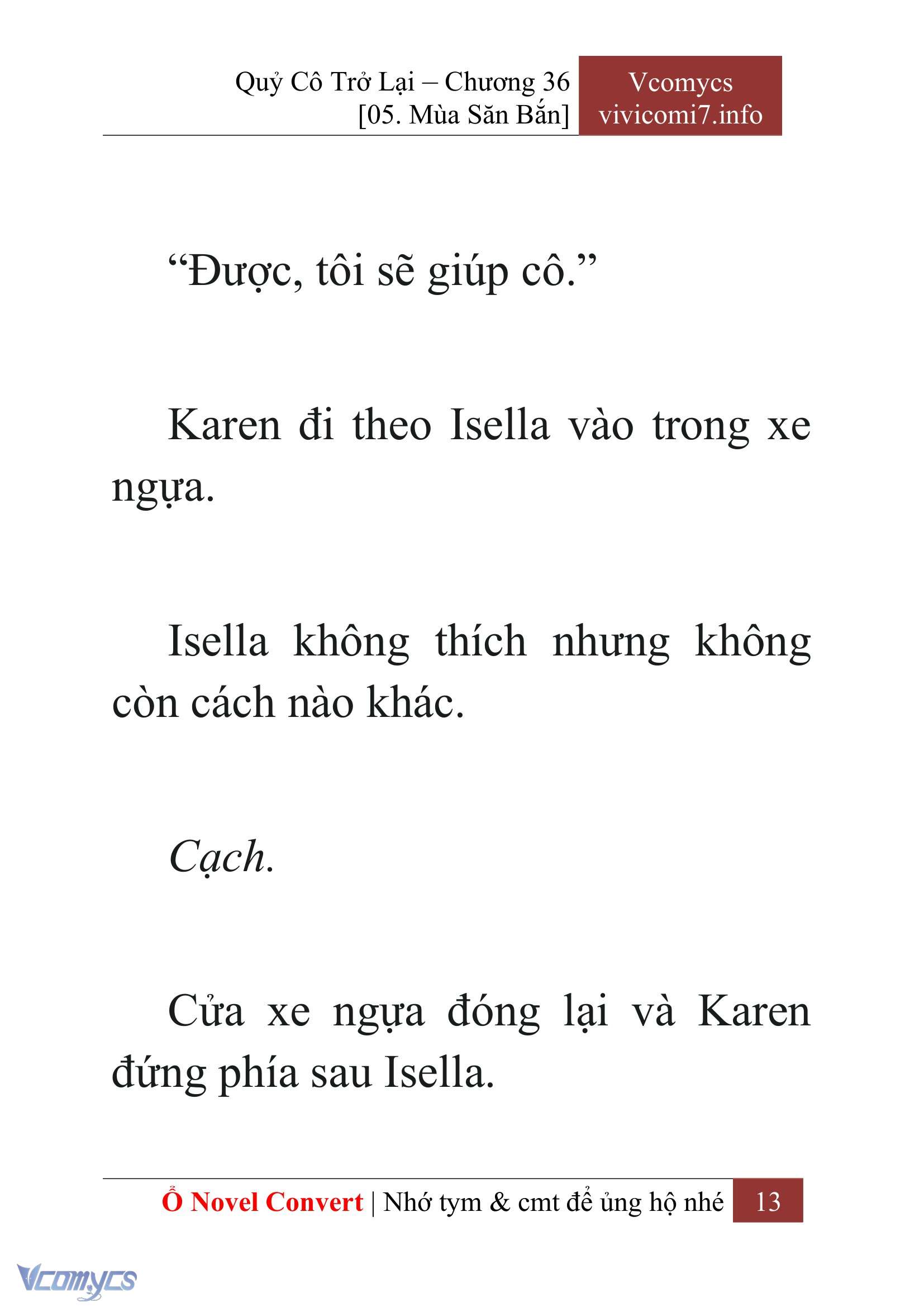 [Novel] Quý Cô Trở Lại Chap 36 - Trang 2