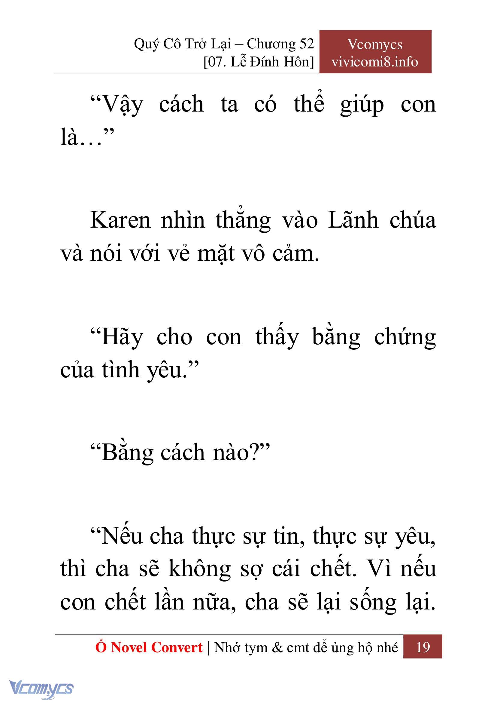 [Novel] Quý Cô Trở Lại Chap 52 - Trang 2