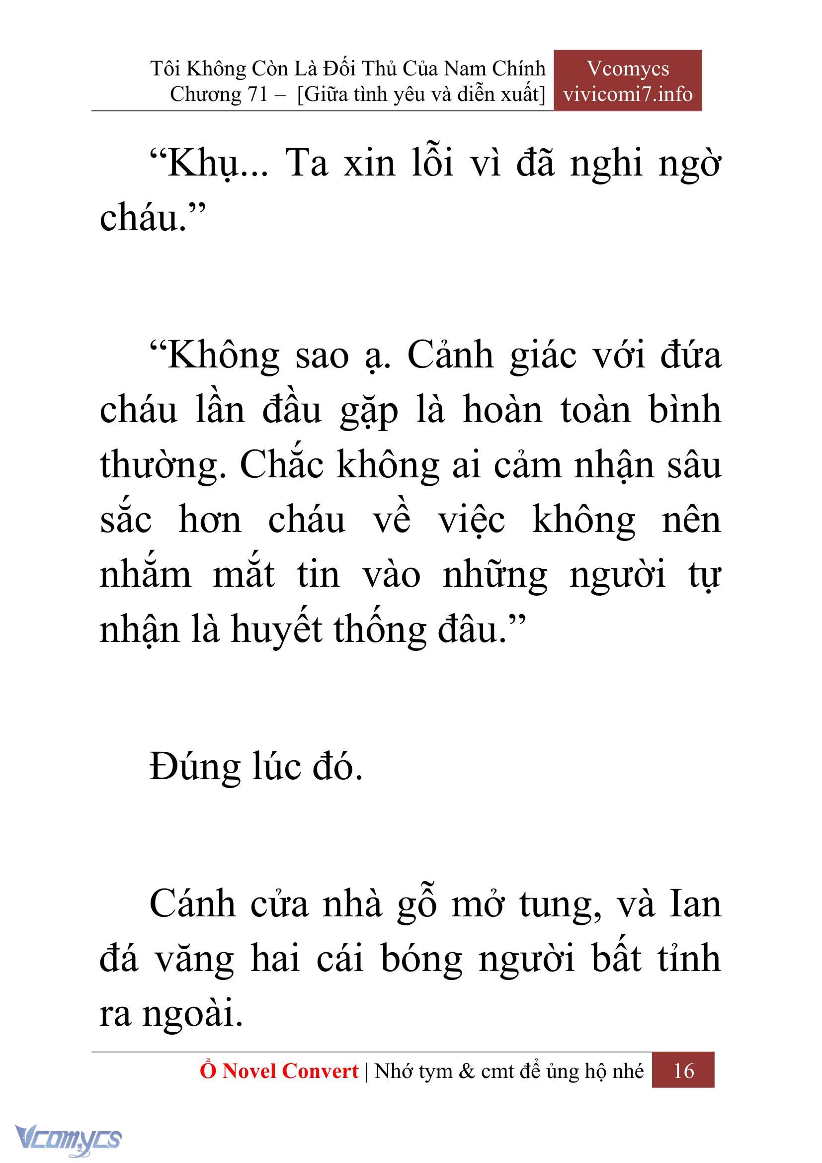 [Novel] Tôi Không Còn Là Đối Thủ Của Nam Chính Chap 71 - Trang 2