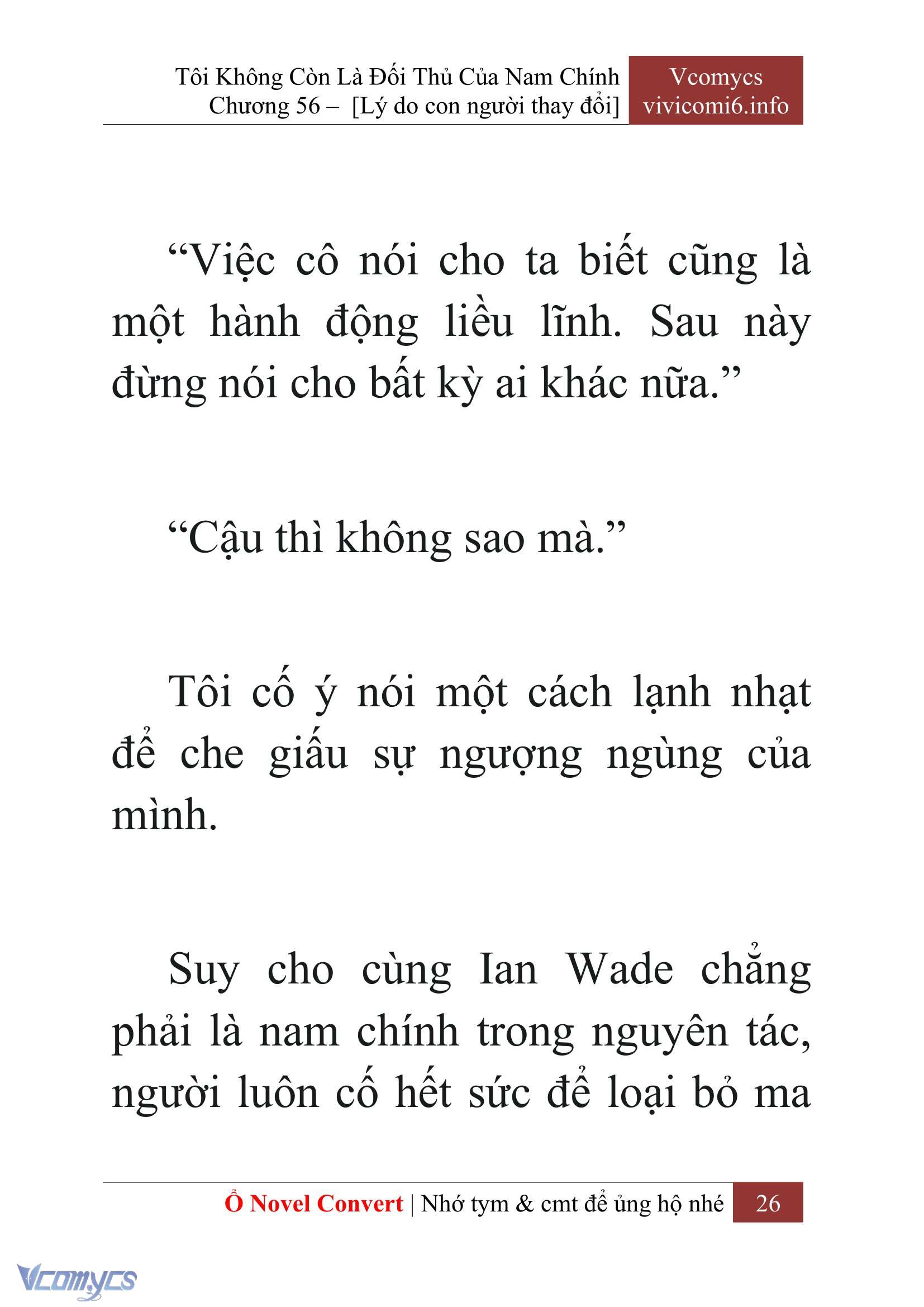 [Novel] Tôi Không Còn Là Đối Thủ Của Nam Chính Chap 56 - Trang 2