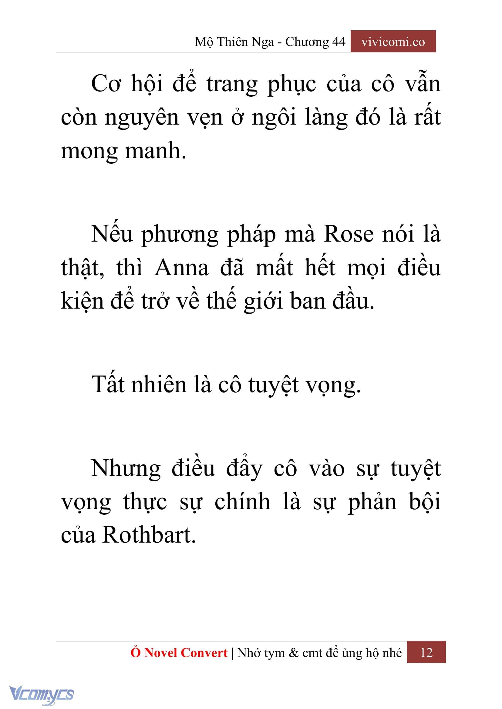 [Novel] Mộ Thiên Nga Chap 44 - Trang 2