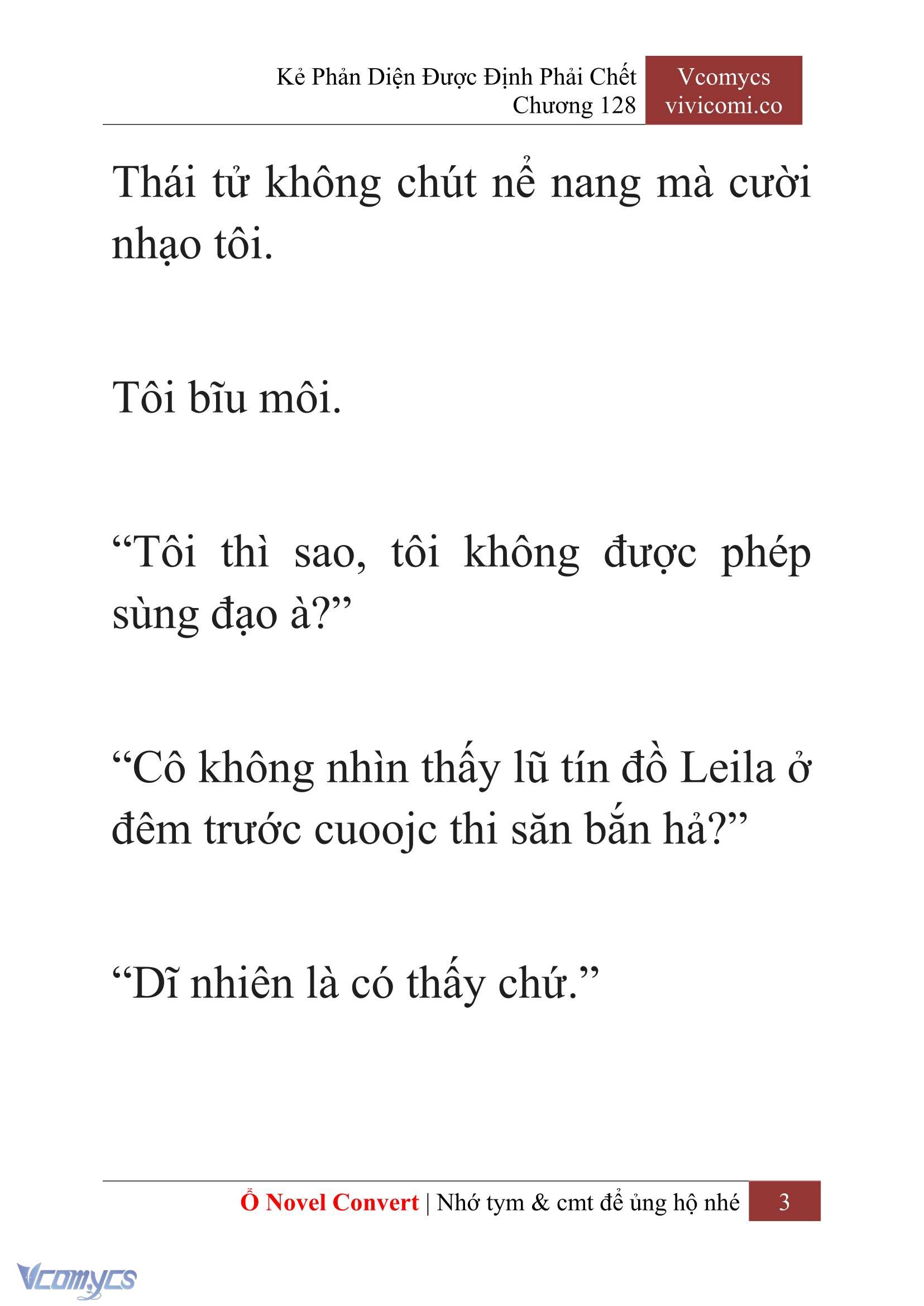 [Novel] Kẻ Phản Diện Được Định Phải Chết Chap 128 - Trang 2