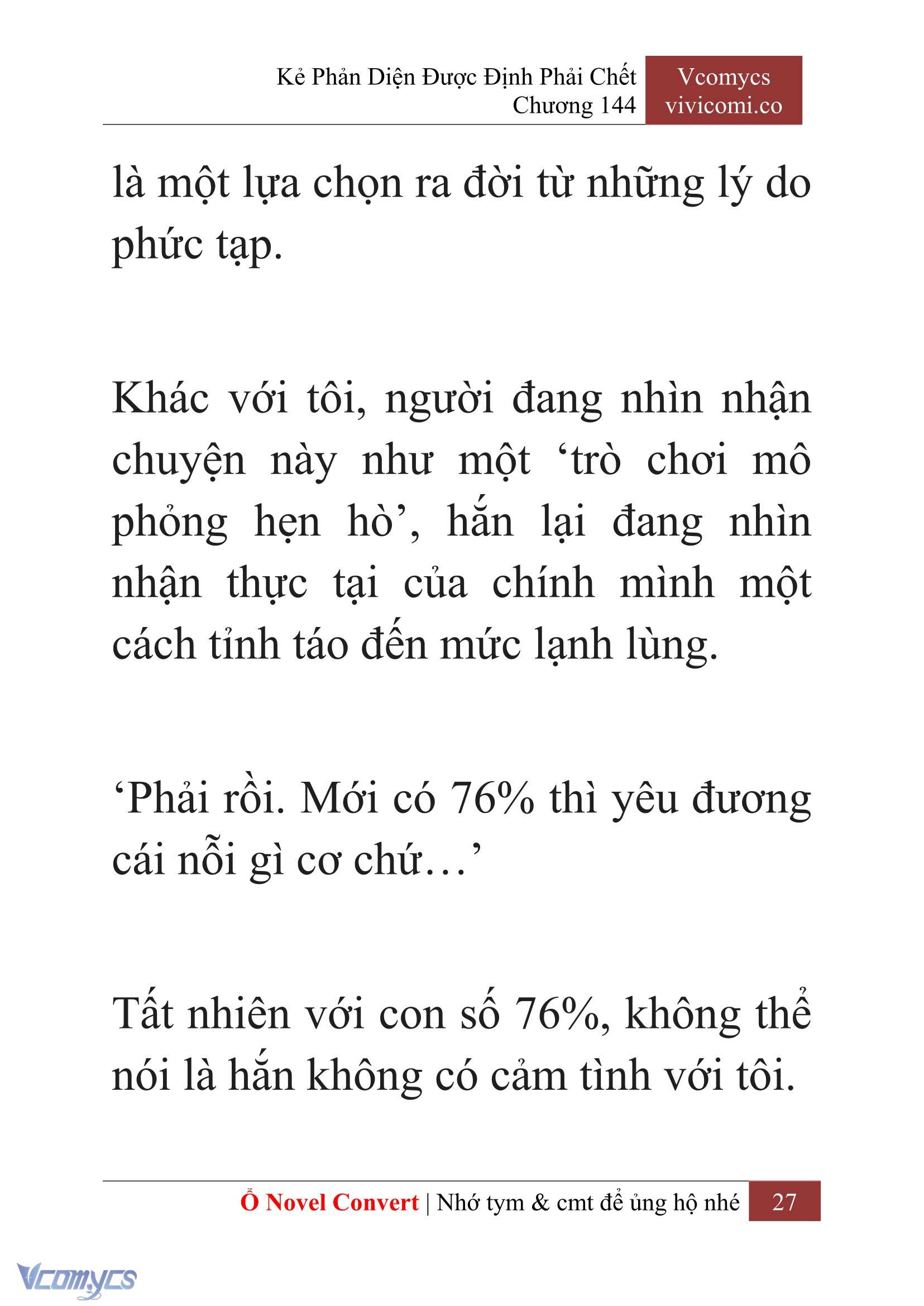 [Novel] Kẻ Phản Diện Được Định Phải Chết Chap 144 - Trang 2