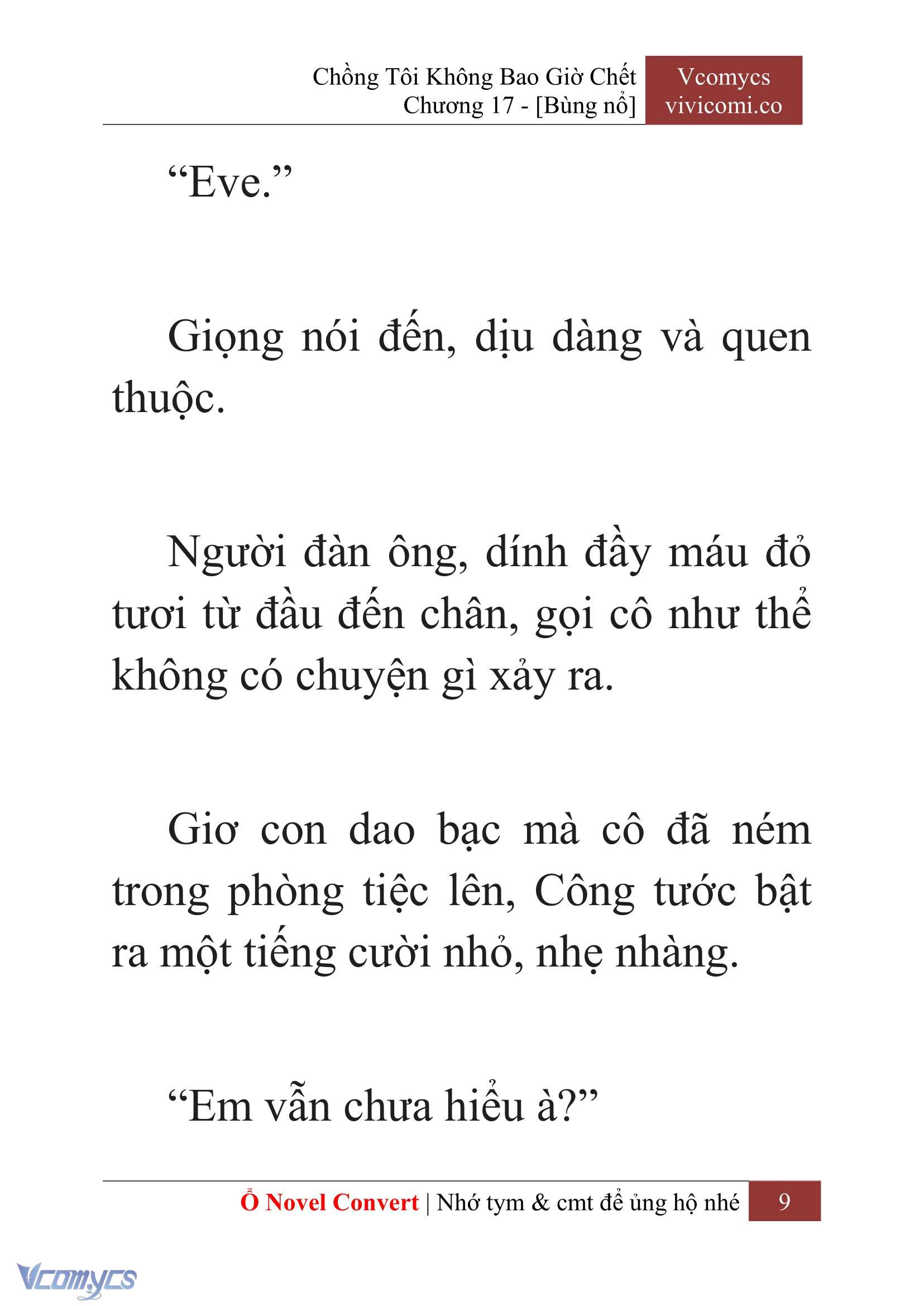 [Novel] Chồng Tôi Không Bao Giờ Chết Chap 17 - Trang 2