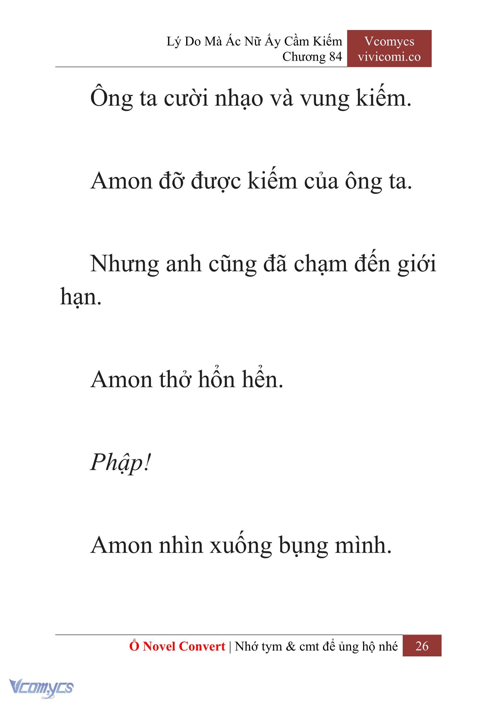 [Novel] Lý Do Mà Ác Nữ Ấy Cầm Kiếm Chap 84 - Next Chap 85