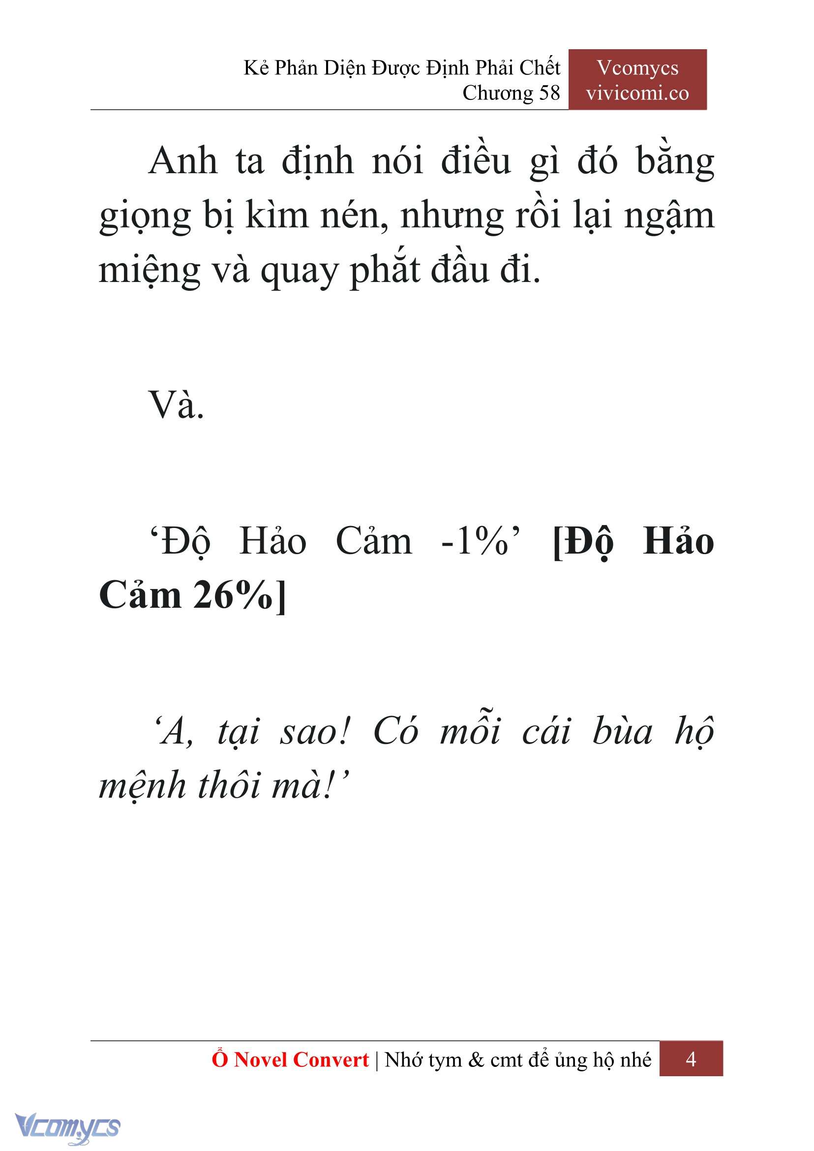 [Novel] Kẻ Phản Diện Được Định Phải Chết Chap 58 - Next Chap 59