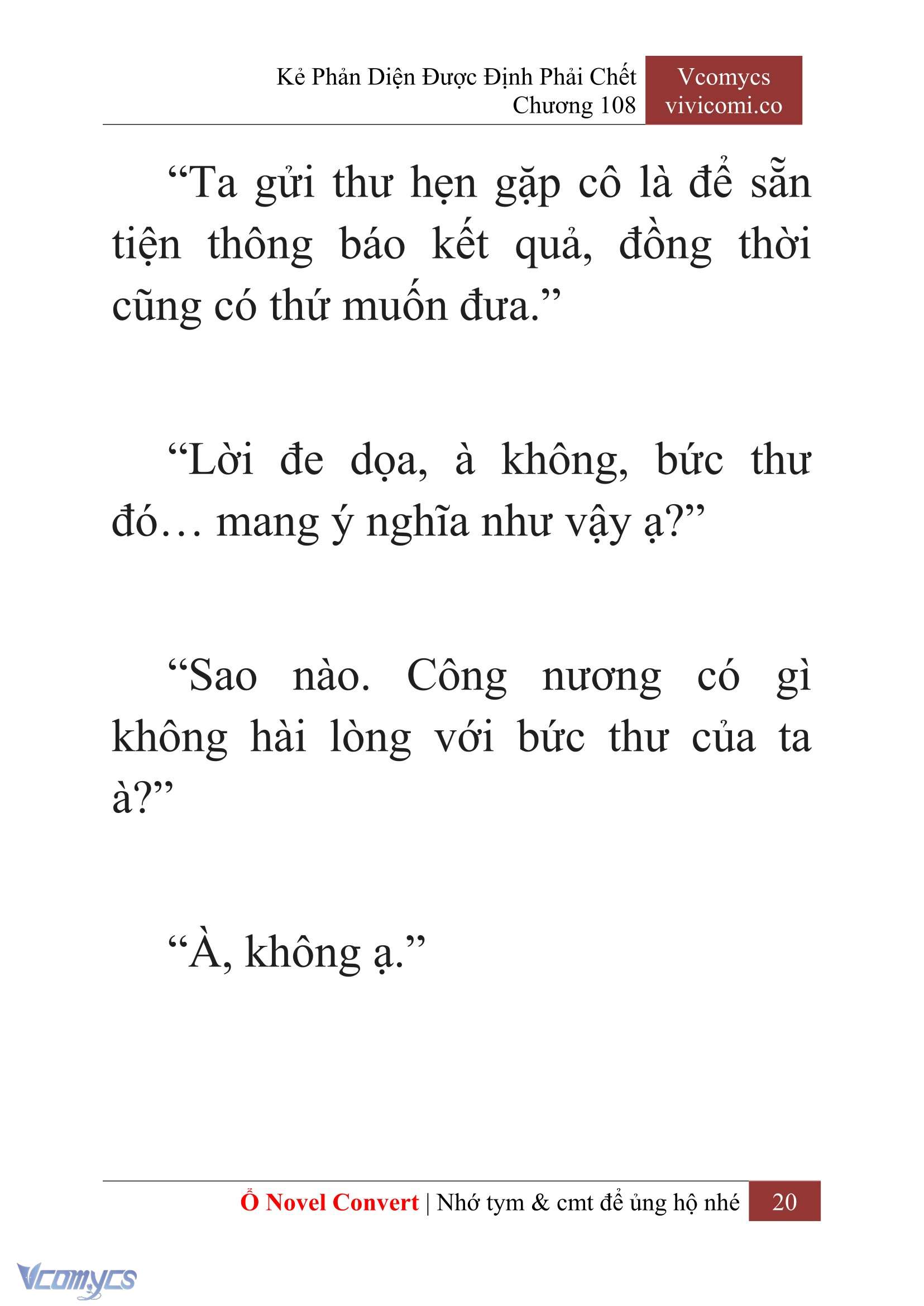 [Novel] Kẻ Phản Diện Được Định Phải Chết Chap 108 - Next Chap 109
